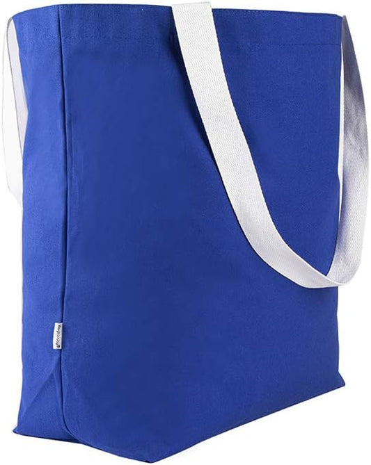 Durable 100% Cotton 12oz Canvas Heavy Duty Extra Large Grocery Bag Beach Tote Shopping Bag Multi Purpose Tote.