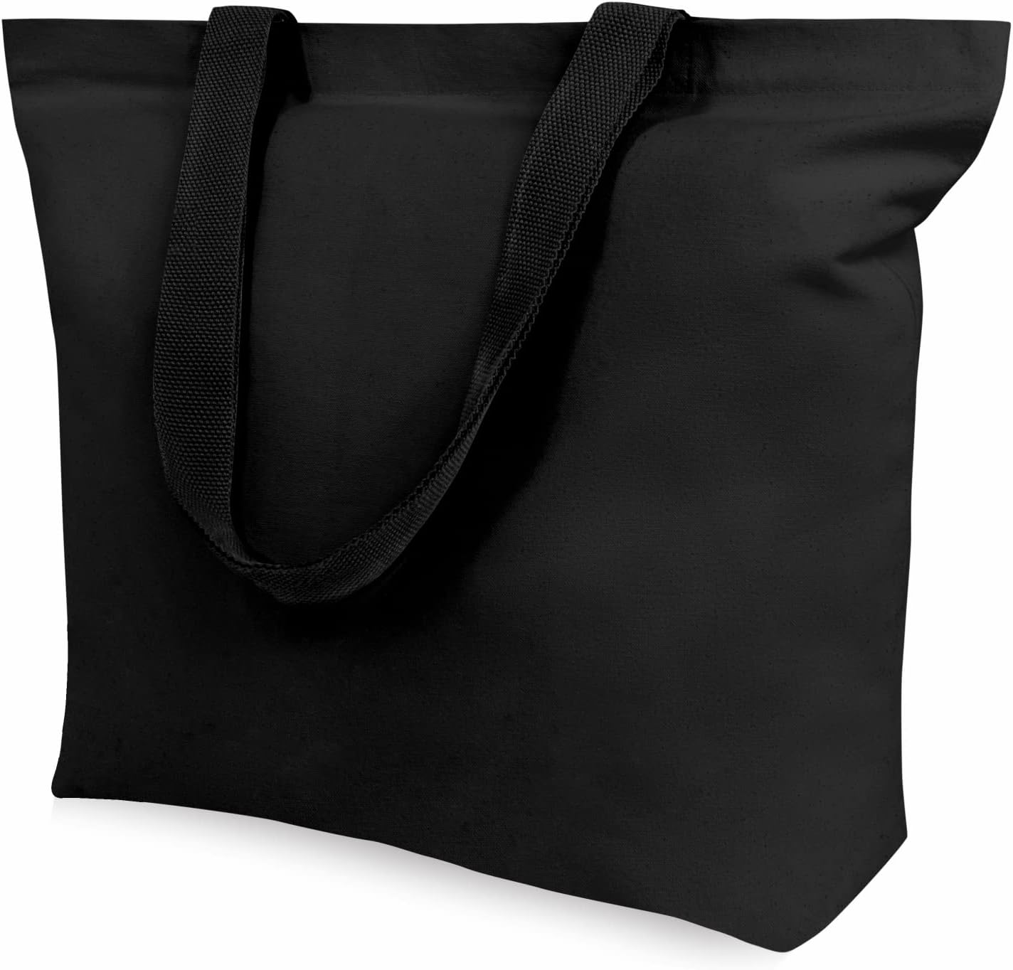 TOPDesign 2-Pack Canvas Tote Bags with Magnetic Snap, Reusable Grocery Shopping Bags, DIY Your Creative Designs
