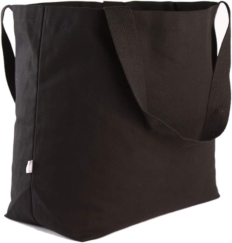 Durable 100% Cotton 12oz Canvas Heavy Duty Extra Large Grocery Bag Beach Tote Shopping Bag Multi Purpose Tote.