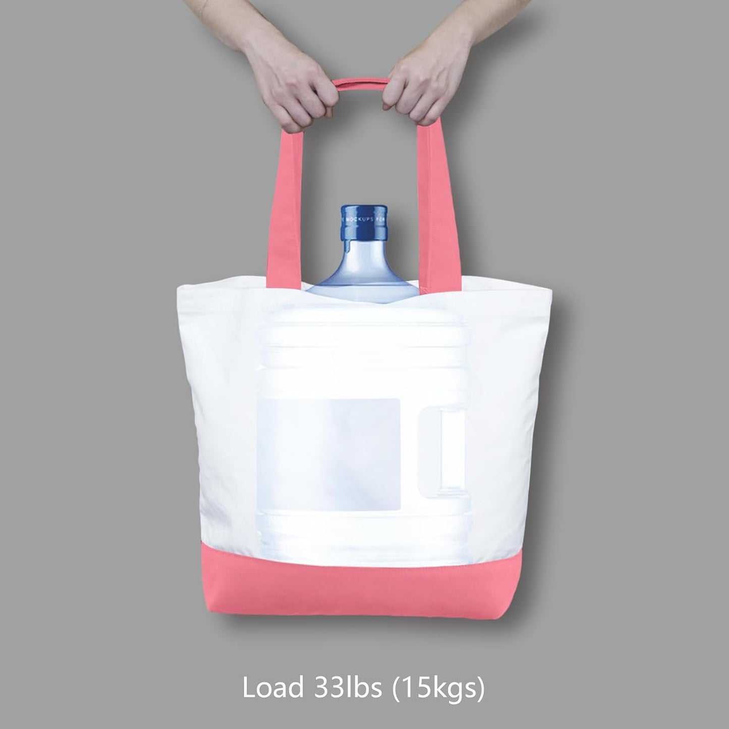 TOPDesign 1 | 3 | 6 | 12 | 24 Pack Super Strong Large 12oz Cotton Canvas Tote Bag, Reusable Grocery Shopping Cloth Bag, Fashionable Two-Tone Tote for Crafts, DIY Your Creative Designs (Pack of 1)