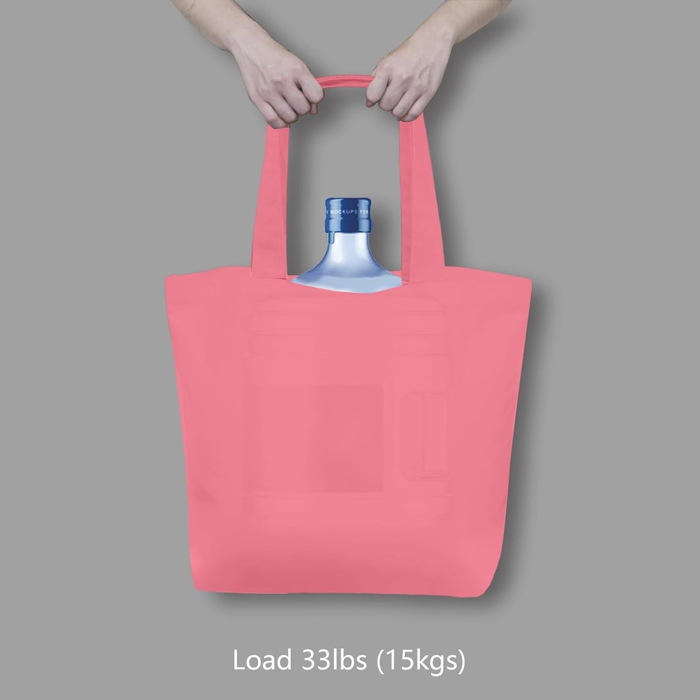 TOPDesign 1 | 3 | 6 | 12 | 24 Pack Super Strong Large 12oz Cotton Canvas Tote Bag, Reusable Grocery Shopping Cloth Bag, Fashionable Two-Tone Tote for Crafts, DIY Your Creative Designs (Pack of 1)