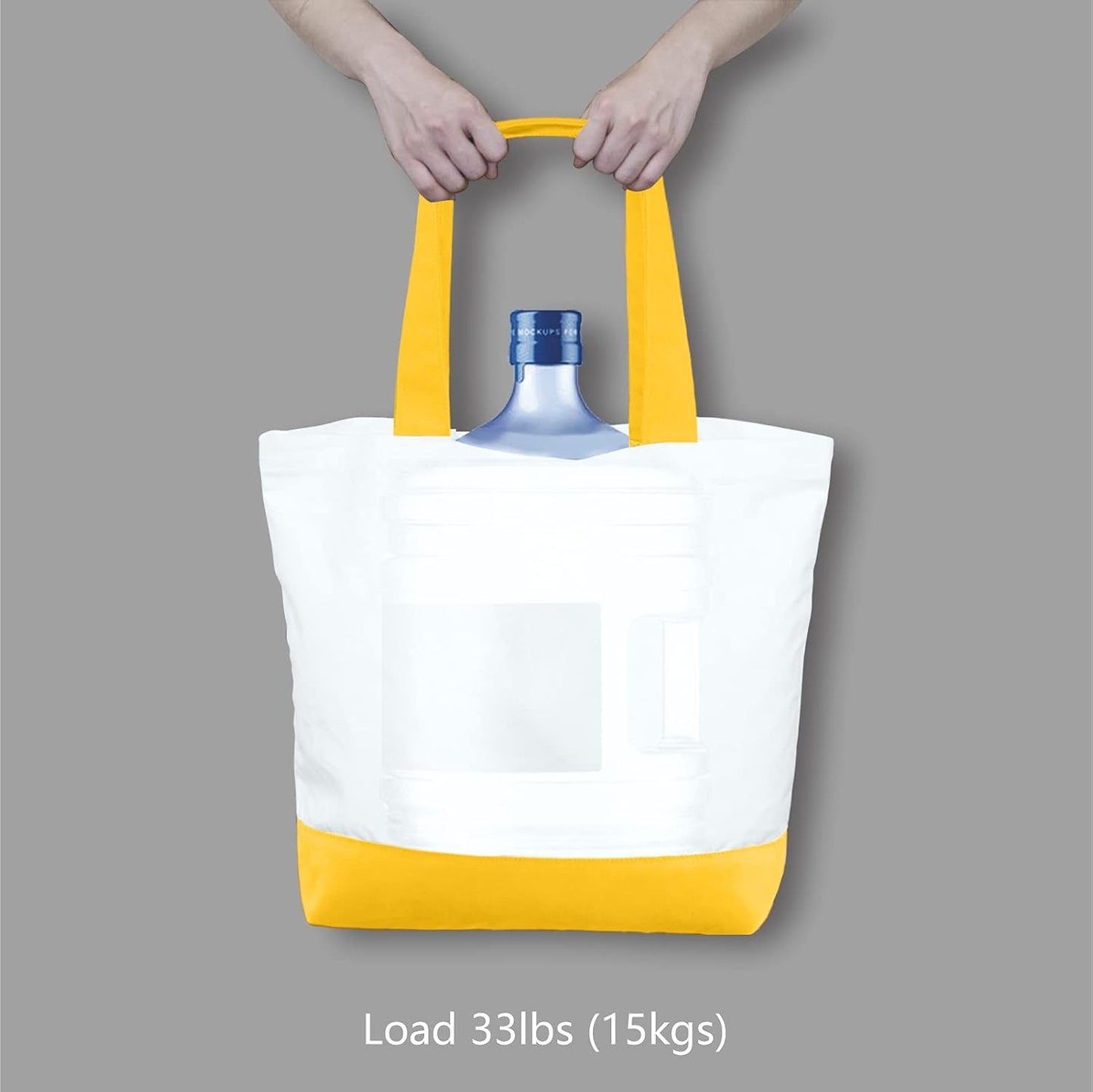 TOPDesign 1 | 3 | 6 | 12 | 24 Pack Super Strong Large 12oz Cotton Canvas Tote Bag, Reusable Grocery Shopping Cloth Bag, Fashionable Two-Tone Tote for Crafts, DIY Your Creative Designs (Pack of 1)