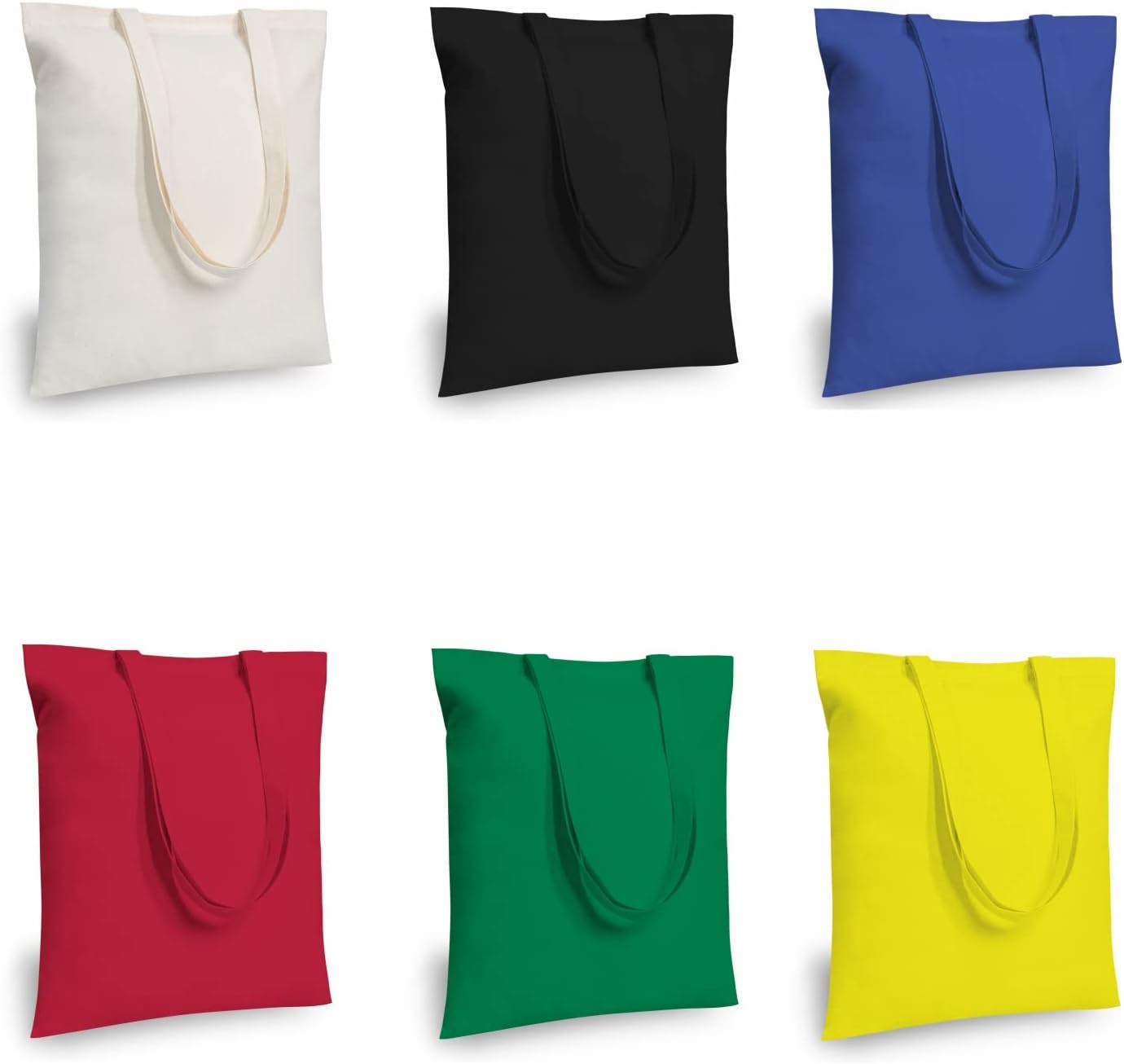TOPDesign 10-Pack Economical 11.8"x13" Cotton Tote Bags, Lightweight Small Reusable Grocery Shopping Cloth Bags, Suitable for DIY, Advertising, Promotion, Gift, Activity