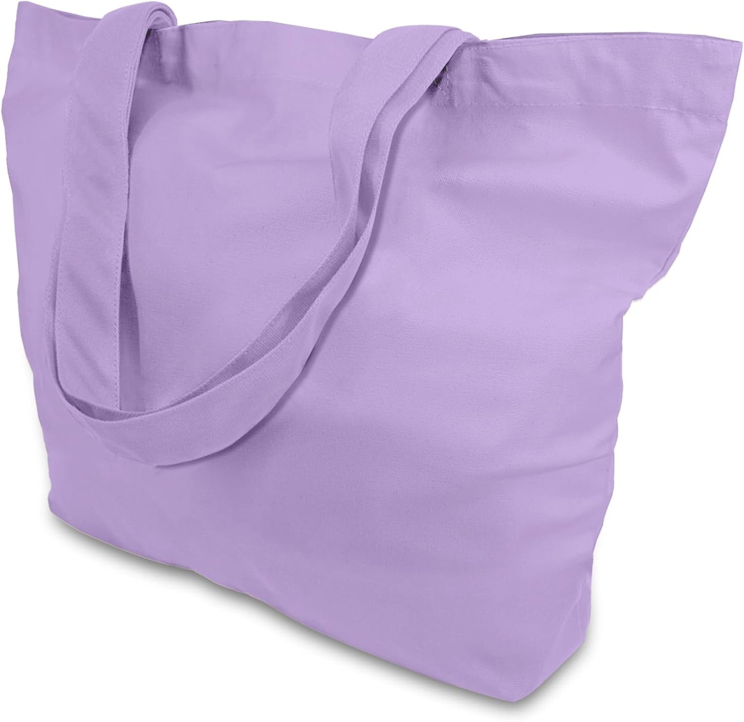 TOPDesign 1 | 3 | 6 | 12 | 24 Pack Super Strong Large 12oz Cotton Canvas Tote Bag, Reusable Grocery Shopping Cloth Bag, Fashionable Two-Tone Tote for Crafts, DIY Your Creative Designs (Pack of 1)