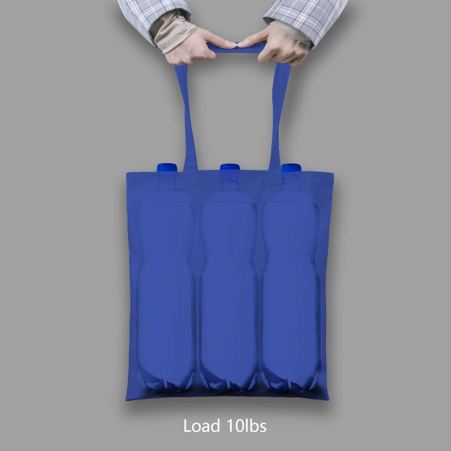 TOPDesign 3 | 6 | 12 | 24 | 48 | 192 Pack Economical Cotton Tote Bags, Lightweight Medium Reusable Grocery Shopping Cloth Bags, Suitable for DIY, Advertising, Promotion, Gift, Activity (3-Pack)