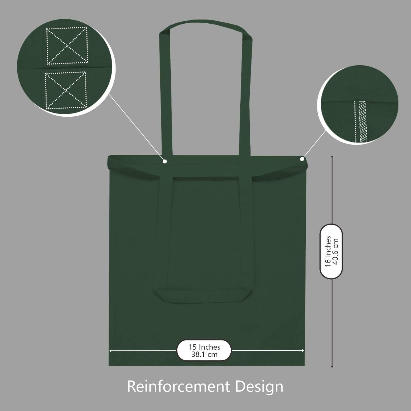TOPDesign 3 | 6 | 12 | 24 | 48 | 192 Pack Economical Cotton Tote Bags, Lightweight Medium Reusable Grocery Shopping Cloth Bags, Suitable for DIY, Advertising, Promotion, Gift, Activity (3-Pack)