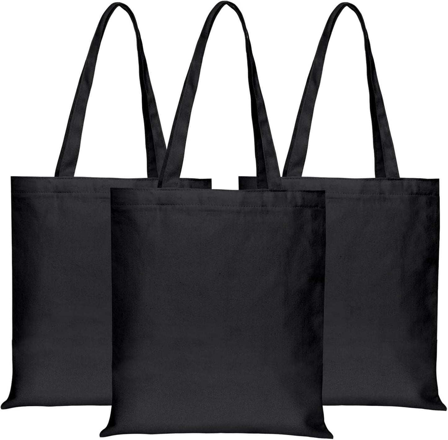 Canvas Tote Bag with Zipper for Women, Halloween Trick or Treat Bags Bulk | 13.8" x 15.3" Fashionable Two-Tone Cotton Tote Bag for Crafts, DIY Your Creative Designs