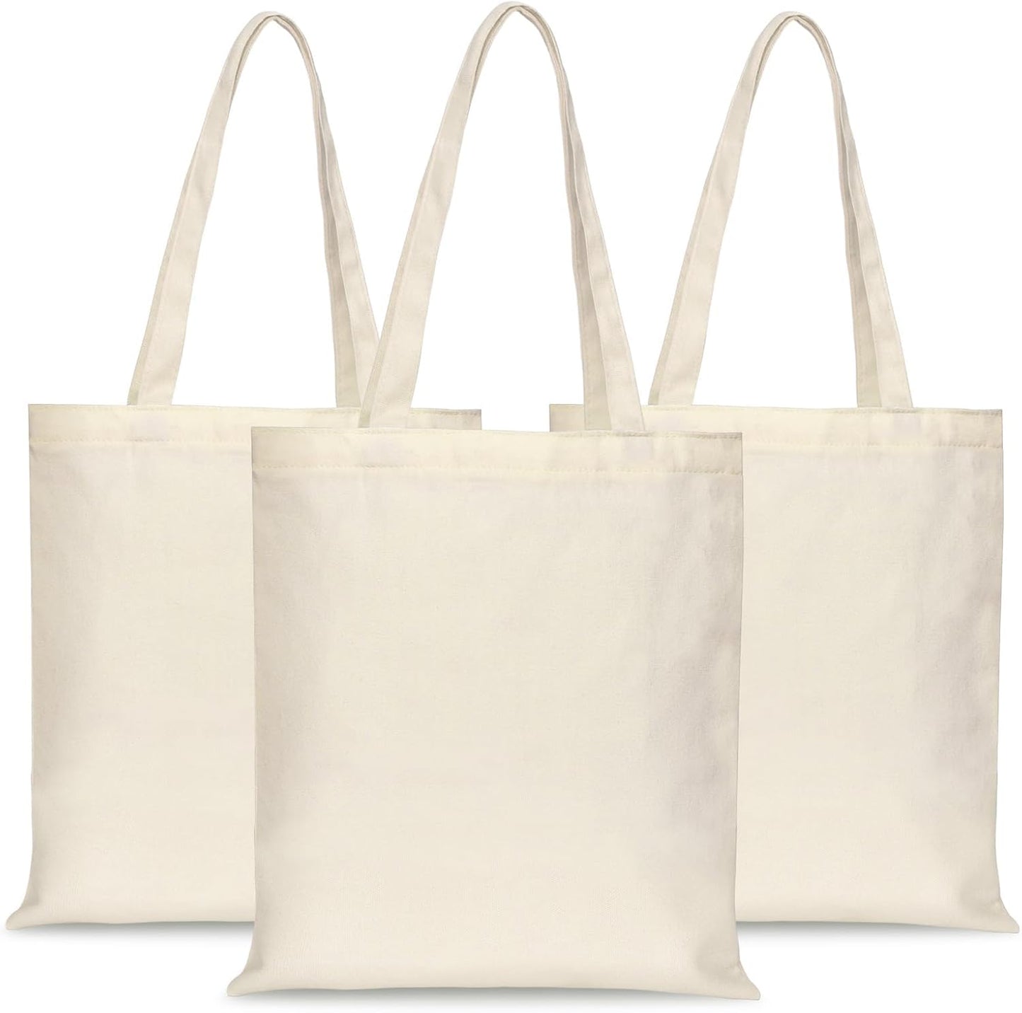 Canvas Tote Bag with Zipper for Women, Halloween Trick or Treat Bags Bulk | 13.8" x 15.3" Fashionable Two-Tone Cotton Tote Bag for Crafts, DIY Your Creative Designs