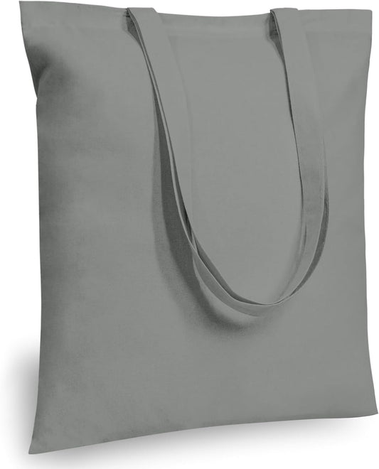 TOPDesign 3 | 6 | 12 | 24 | 48 | 192 Pack Economical Cotton Tote Bags, Lightweight Medium Reusable Grocery Shopping Cloth Bags, Suitable for DIY, Advertising, Promotion, Gift, Activity (3-Pack)