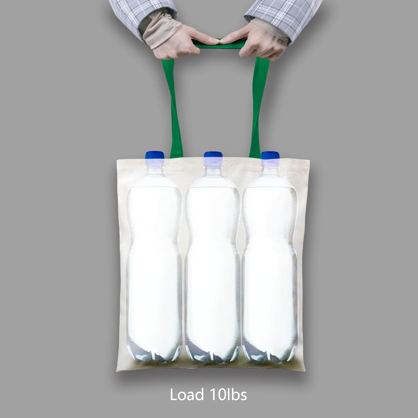 TOPDesign 3 | 6 | 12 | 24 | 48 | 192 Pack Economical Cotton Tote Bags, Lightweight Medium Reusable Grocery Shopping Cloth Bags, Suitable for DIY, Advertising, Promotion, Gift, Activity (3-Pack)