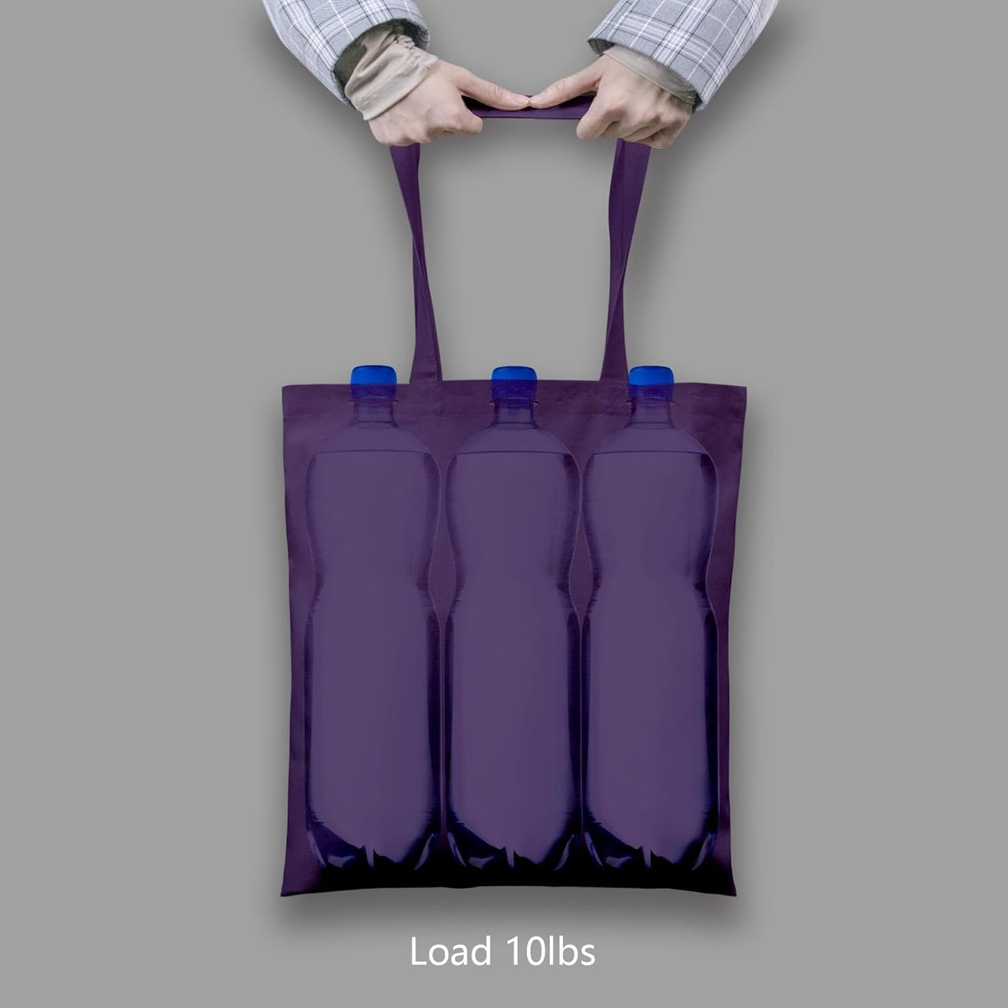 TOPDesign 3 | 6 | 12 | 24 | 48 | 192 Pack Economical Cotton Tote Bags, Lightweight Medium Reusable Grocery Shopping Cloth Bags, Suitable for DIY, Advertising, Promotion, Gift, Activity (3-Pack)