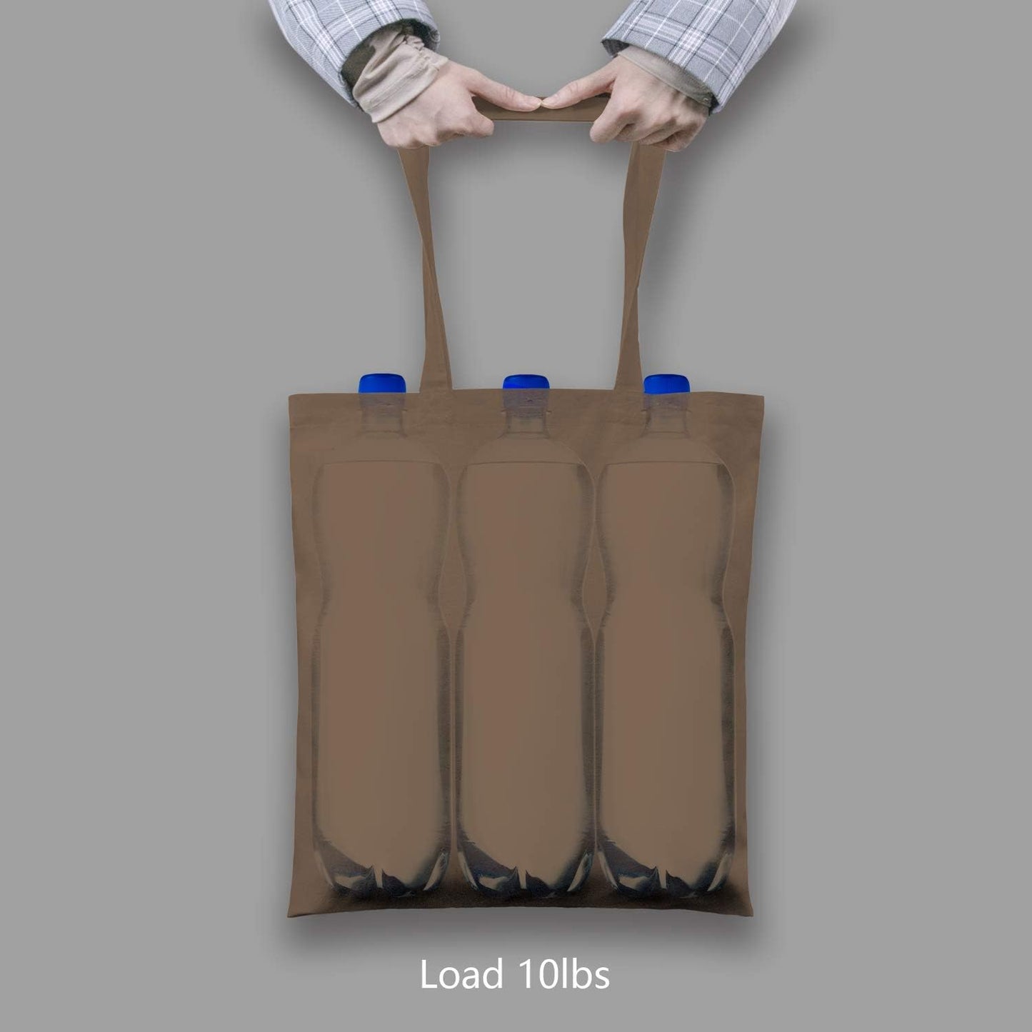 TOPDesign 3 | 6 | 12 | 24 | 48 | 192 Pack Economical Cotton Tote Bags, Lightweight Medium Reusable Grocery Shopping Cloth Bags, Suitable for DIY, Advertising, Promotion, Gift, Activity (3-Pack)