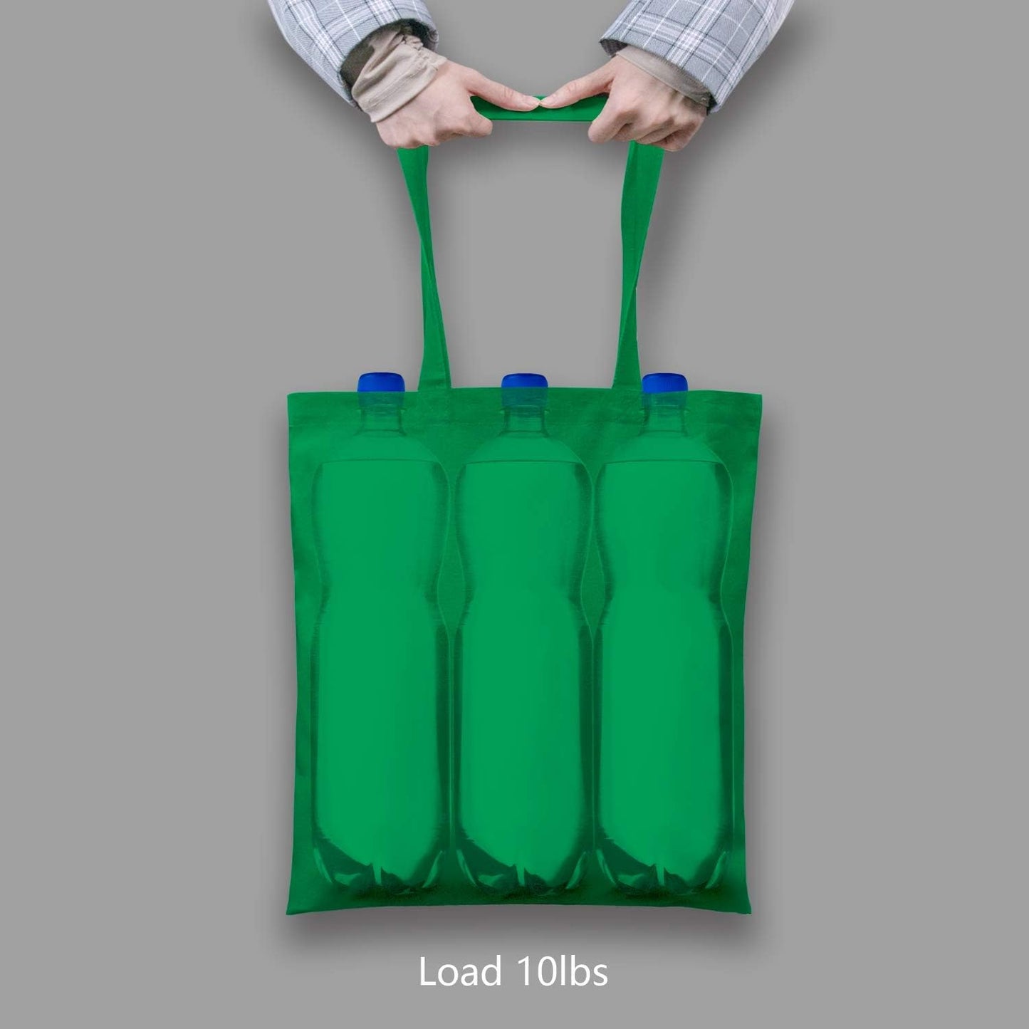 TOPDesign 3 | 6 | 12 | 24 | 48 | 192 Pack Economical Cotton Tote Bags, Lightweight Medium Reusable Grocery Shopping Cloth Bags, Suitable for DIY, Advertising, Promotion, Gift, Activity (3-Pack)
