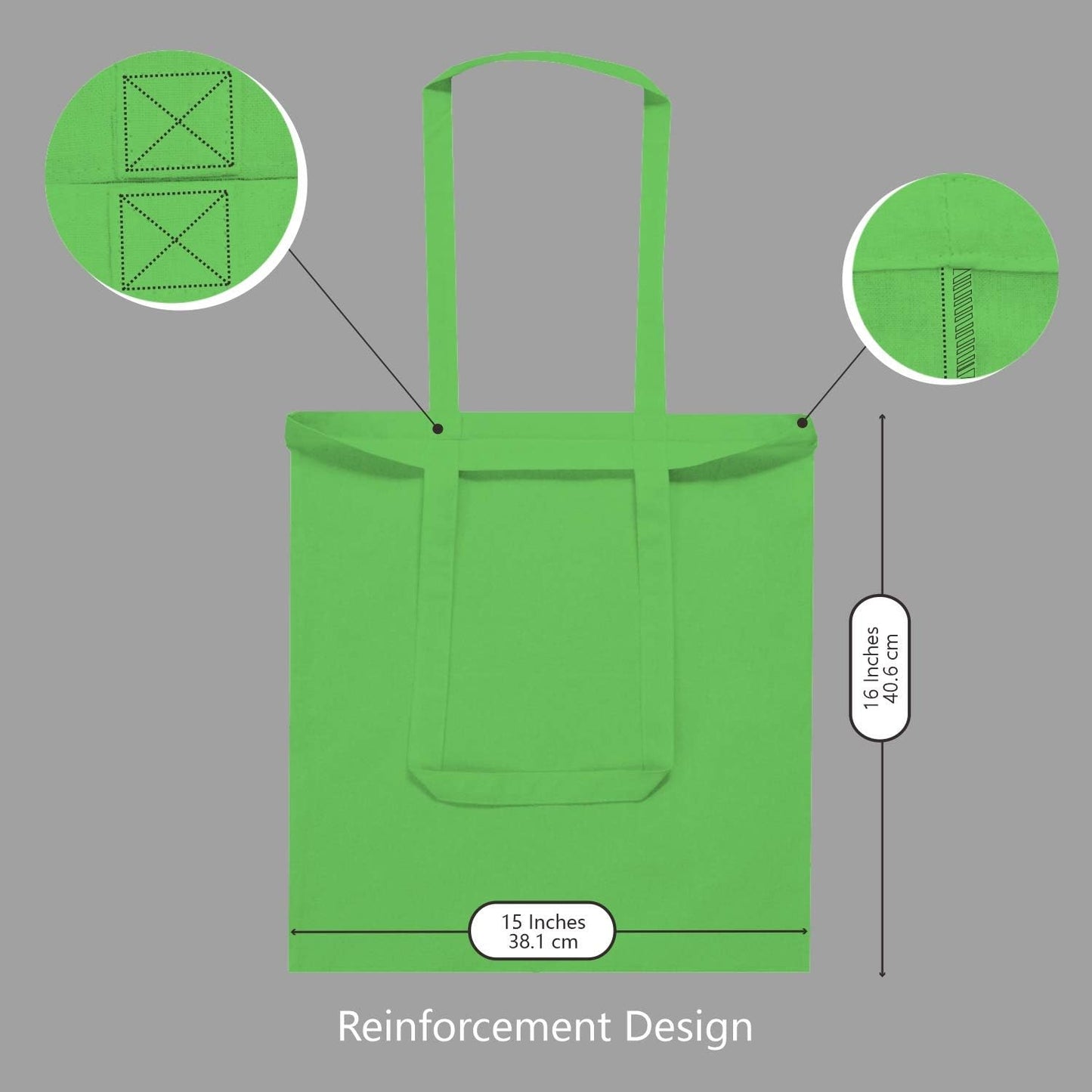 TOPDesign 3 | 6 | 12 | 24 | 48 | 192 Pack Economical Cotton Tote Bags, Lightweight Medium Reusable Grocery Shopping Cloth Bags, Suitable for DIY, Advertising, Promotion, Gift, Activity (3-Pack)