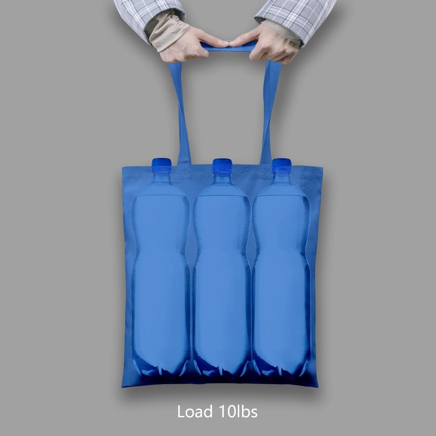 TOPDesign 3 | 6 | 12 | 24 | 48 | 192 Pack Economical Cotton Tote Bags, Lightweight Medium Reusable Grocery Shopping Cloth Bags, Suitable for DIY, Advertising, Promotion, Gift, Activity (3-Pack)