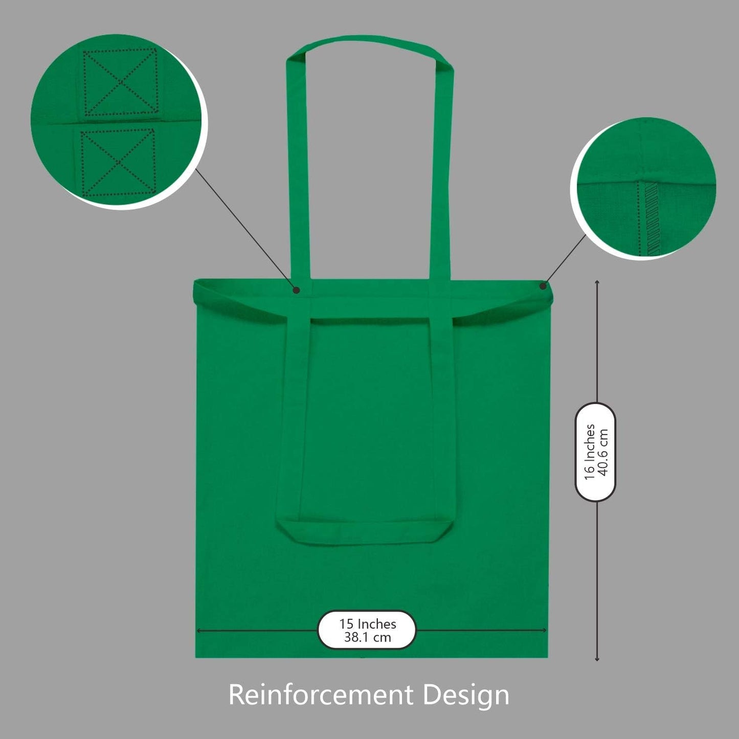 TOPDesign 3 | 6 | 12 | 24 | 48 | 192 Pack Economical Cotton Tote Bags, Lightweight Medium Reusable Grocery Shopping Cloth Bags, Suitable for DIY, Advertising, Promotion, Gift, Activity (3-Pack)