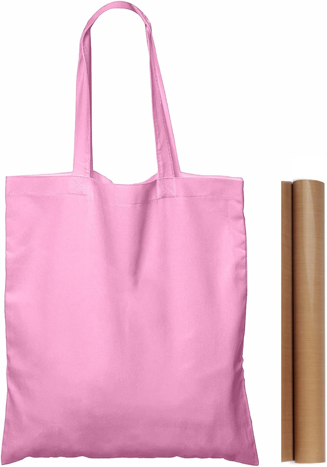 NPBAG 2 | 5 | 15 | 25 | 50 Pack 15'' X 16'' Natural Cotton Tote Bags, Lightweight Blank Bulk Cloth bags with 1pc of PTFE Teflon Sheet (2-Pack)