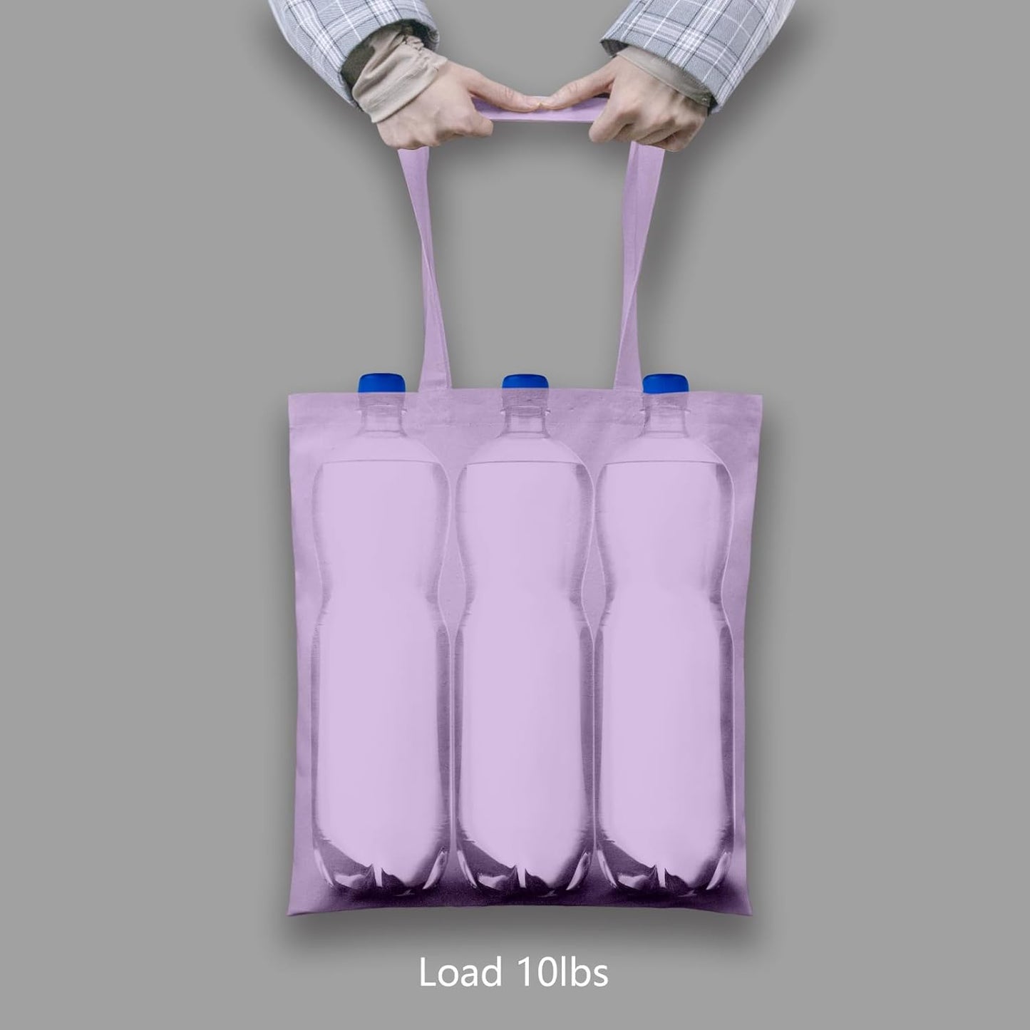 TOPDesign 3 | 6 | 12 | 24 | 48 | 192 Pack Economical Cotton Tote Bags, Lightweight Medium Reusable Grocery Shopping Cloth Bags, Suitable for DIY, Advertising, Promotion, Gift, Activity (3-Pack)