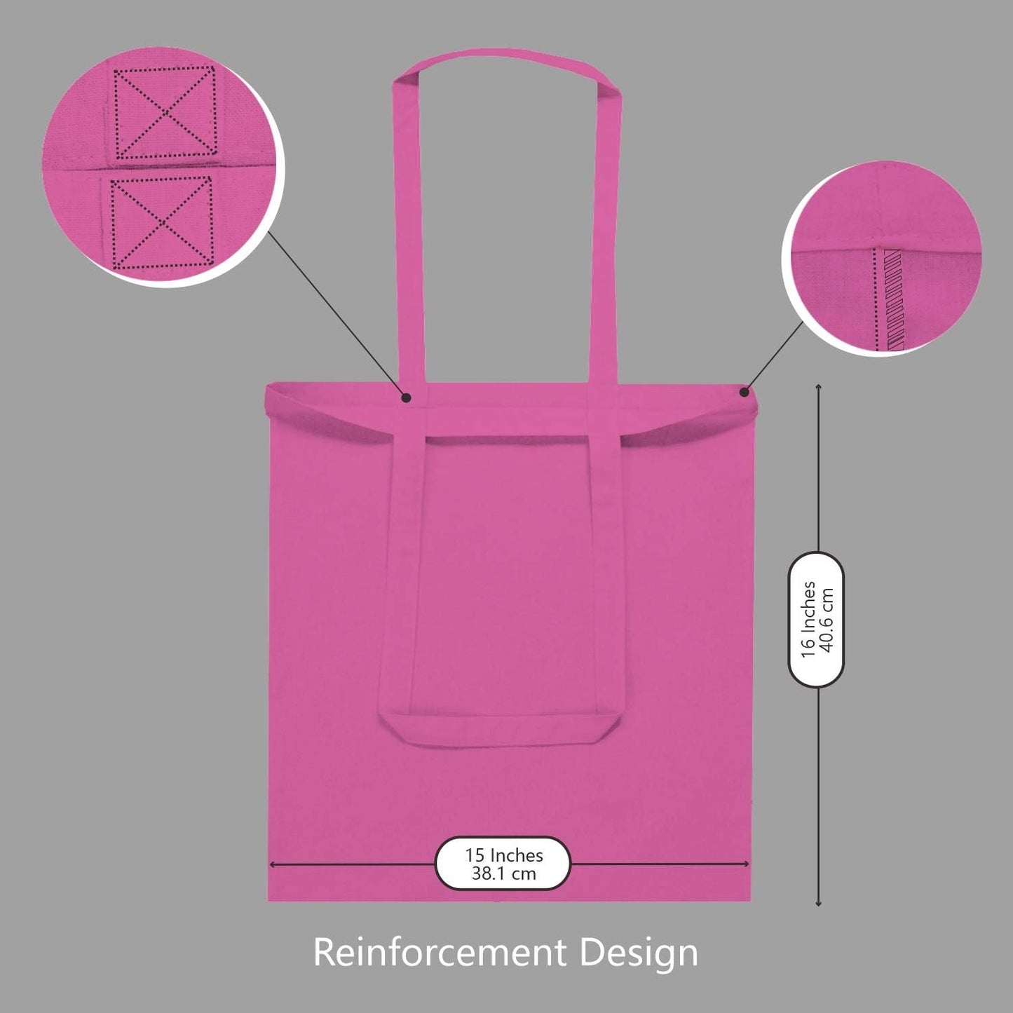 TOPDesign 3 | 6 | 12 | 24 | 48 | 192 Pack Economical Cotton Tote Bags, Lightweight Medium Reusable Grocery Shopping Cloth Bags, Suitable for DIY, Advertising, Promotion, Gift, Activity (3-Pack)