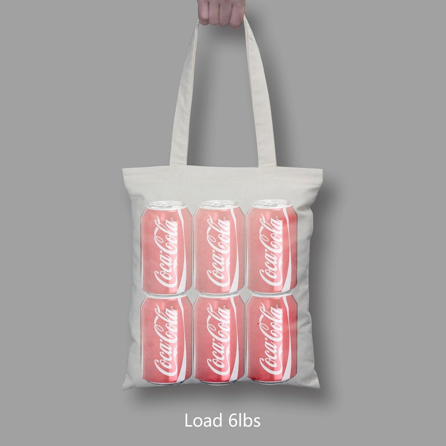 TOPDesign 3 | 6 | 12 | 24 | 48 | 192 Pack Economical Cotton Tote Bags, Lightweight Medium Reusable Grocery Shopping Cloth Bags, Suitable for DIY, Advertising, Promotion, Gift, Activity (3-Pack)