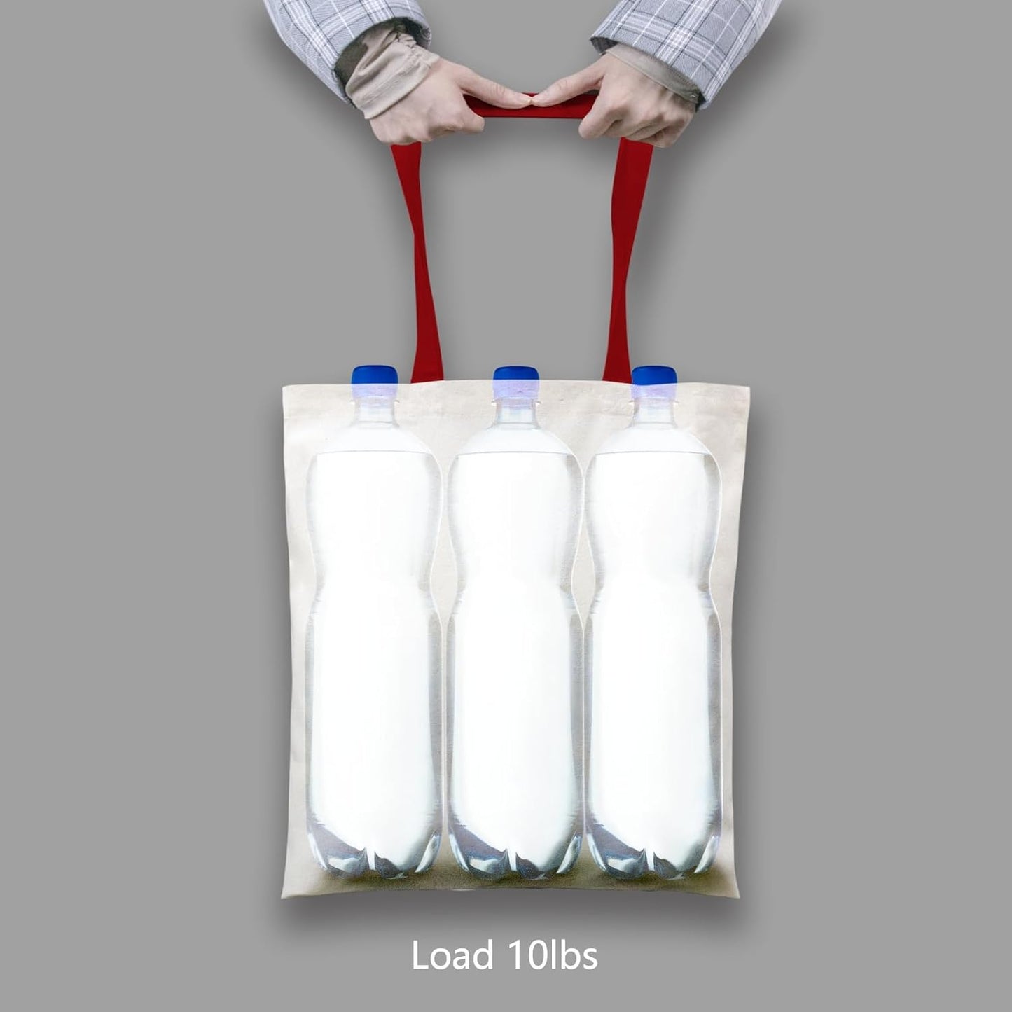 TOPDesign 3 | 6 | 12 | 24 | 48 | 192 Pack Economical Cotton Tote Bags, Lightweight Medium Reusable Grocery Shopping Cloth Bags, Suitable for DIY, Advertising, Promotion, Gift, Activity (3-Pack)