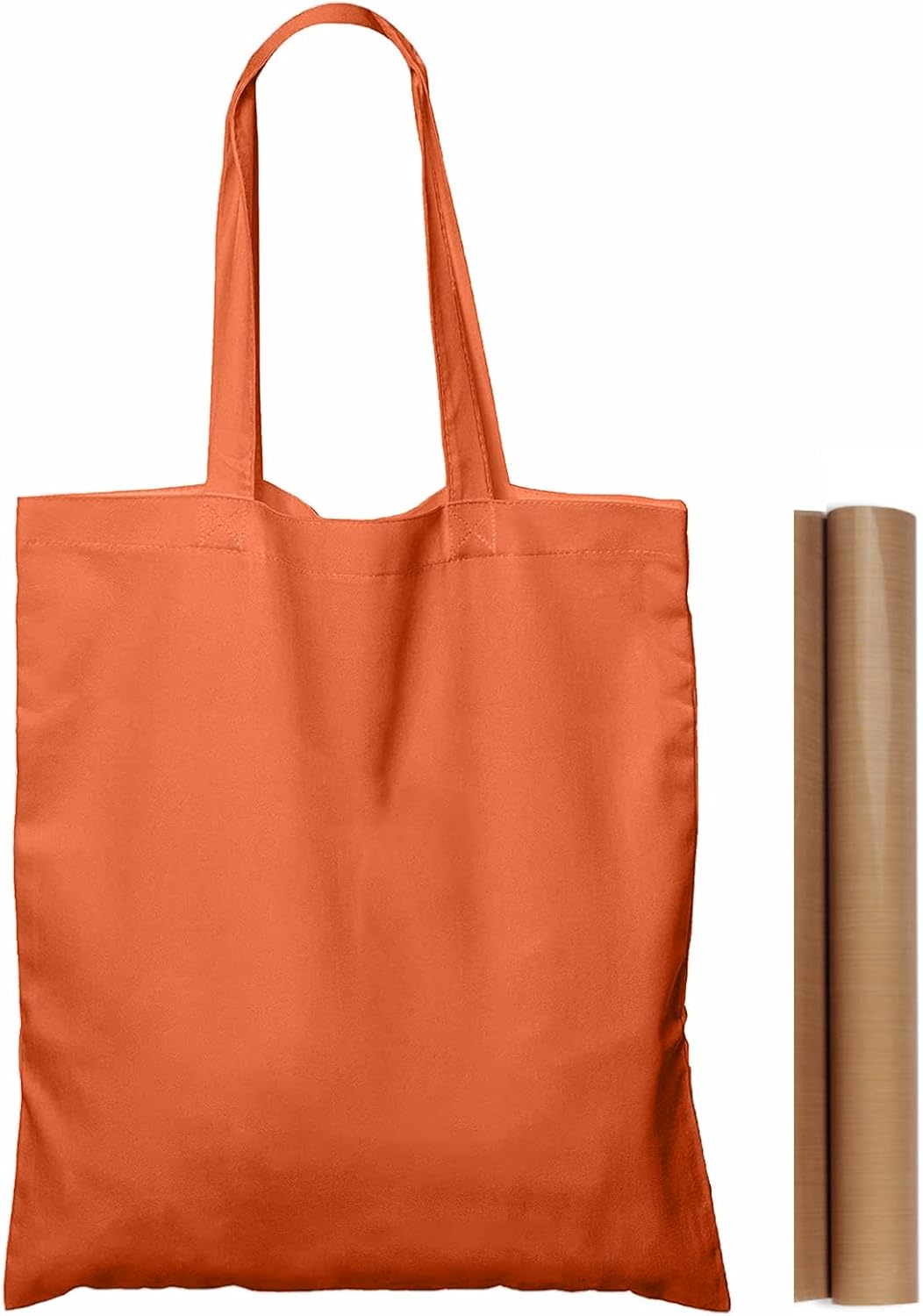 NPBAG 2 | 5 | 15 | 25 | 50 Pack 15'' X 16'' Natural Cotton Tote Bags, Lightweight Blank Bulk Cloth bags with 1pc of PTFE Teflon Sheet (2-Pack)