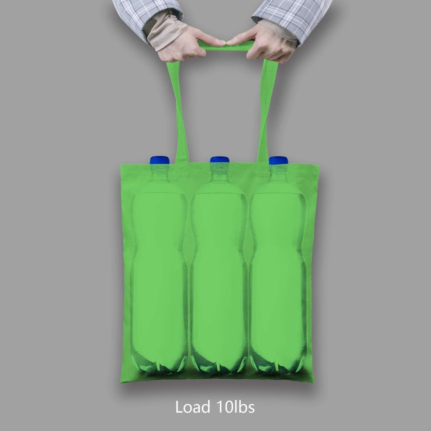 TOPDesign 3 | 6 | 12 | 24 | 48 | 192 Pack Economical Cotton Tote Bags, Lightweight Medium Reusable Grocery Shopping Cloth Bags, Suitable for DIY, Advertising, Promotion, Gift, Activity (3-Pack)