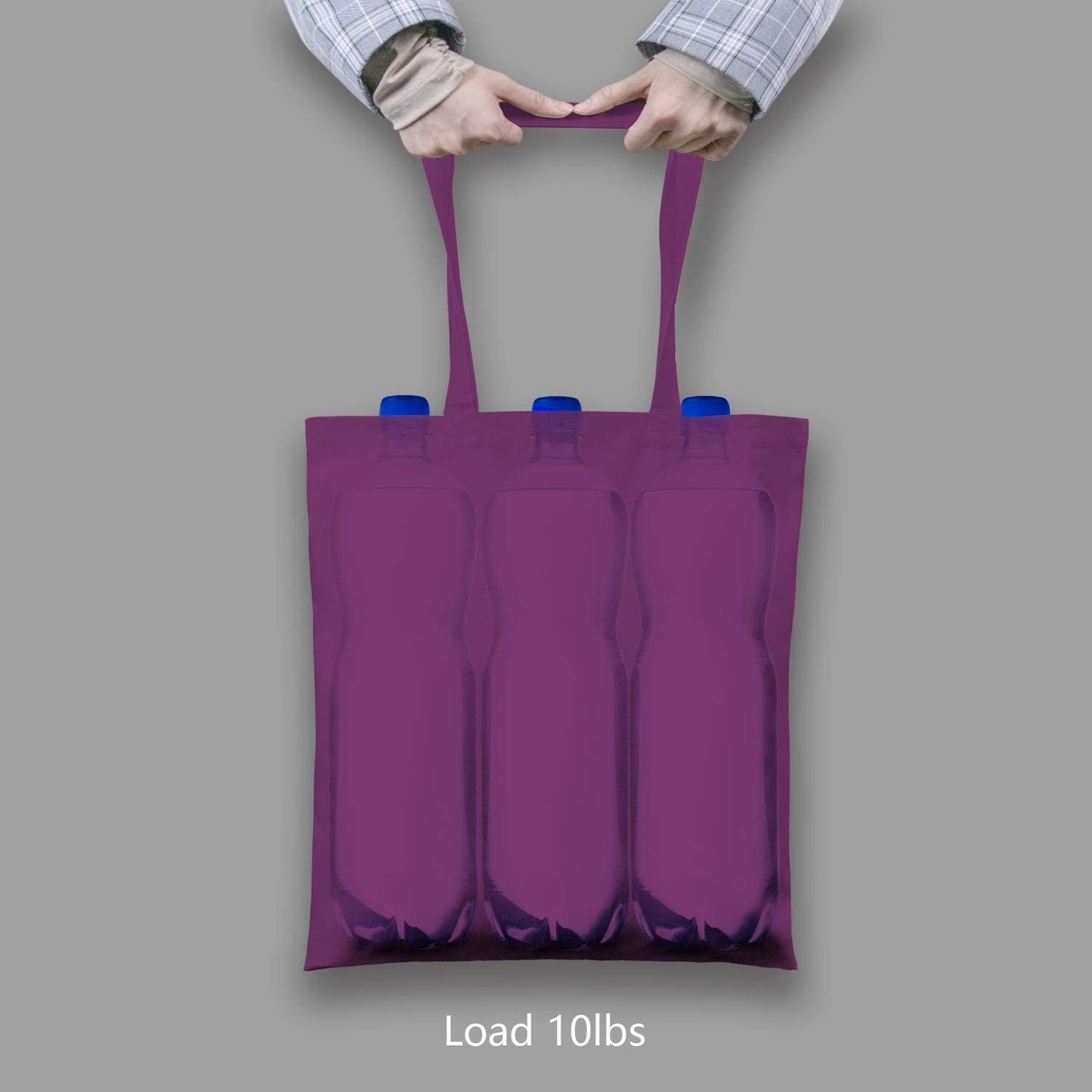 TOPDesign 3 | 6 | 12 | 24 | 48 | 192 Pack Economical Cotton Tote Bags, Lightweight Medium Reusable Grocery Shopping Cloth Bags, Suitable for DIY, Advertising, Promotion, Gift, Activity (3-Pack)