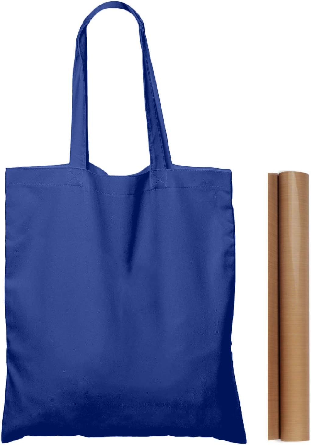 NPBAG 2 | 5 | 15 | 25 | 50 Pack 15'' X 16'' Natural Cotton Tote Bags, Lightweight Blank Bulk Cloth bags with 1pc of PTFE Teflon Sheet (2-Pack)