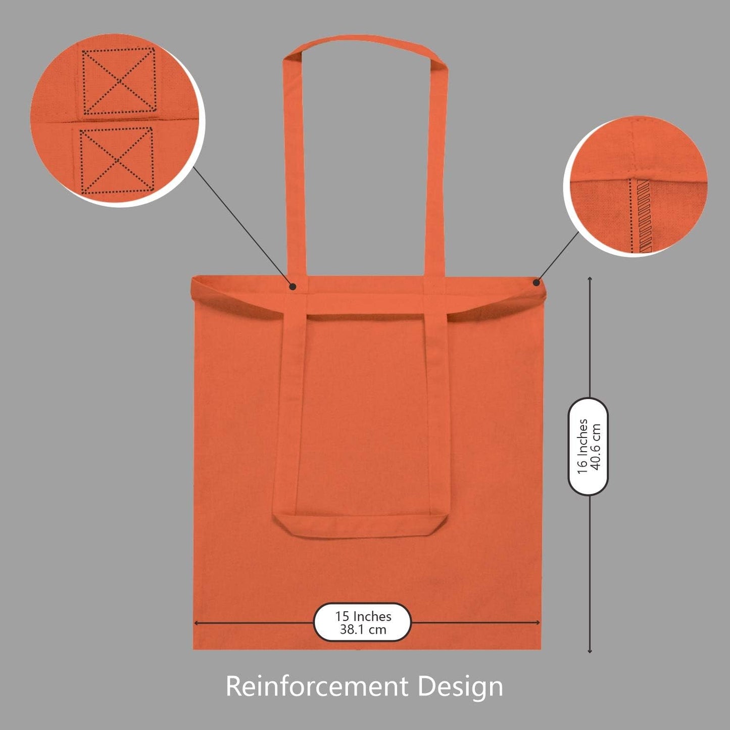 TOPDesign 3 | 6 | 12 | 24 | 48 | 192 Pack Economical Cotton Tote Bags, Lightweight Medium Reusable Grocery Shopping Cloth Bags, Suitable for DIY, Advertising, Promotion, Gift, Activity (3-Pack)