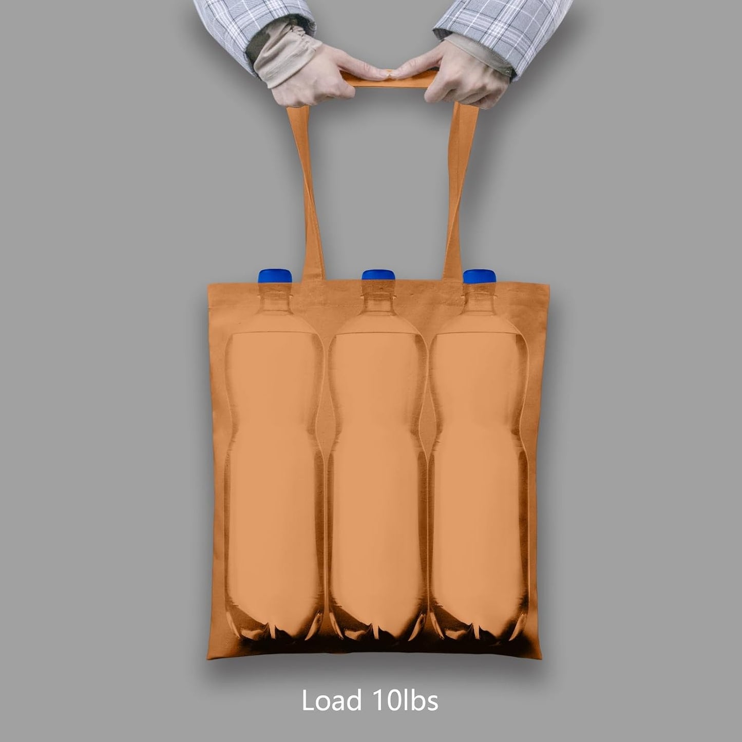 TOPDesign 3 | 6 | 12 | 24 | 48 | 192 Pack Economical Cotton Tote Bags, Lightweight Medium Reusable Grocery Shopping Cloth Bags, Suitable for DIY, Advertising, Promotion, Gift, Activity (3-Pack)