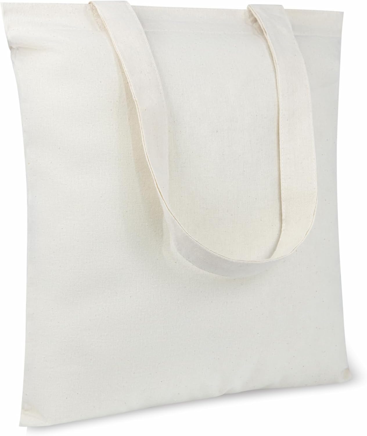 TOPDesign 3 | 6 | 12 | 24 | 48 | 192 Pack Economical Cotton Tote Bags, Lightweight Medium Reusable Grocery Shopping Cloth Bags, Suitable for DIY, Advertising, Promotion, Gift, Activity (3-Pack)