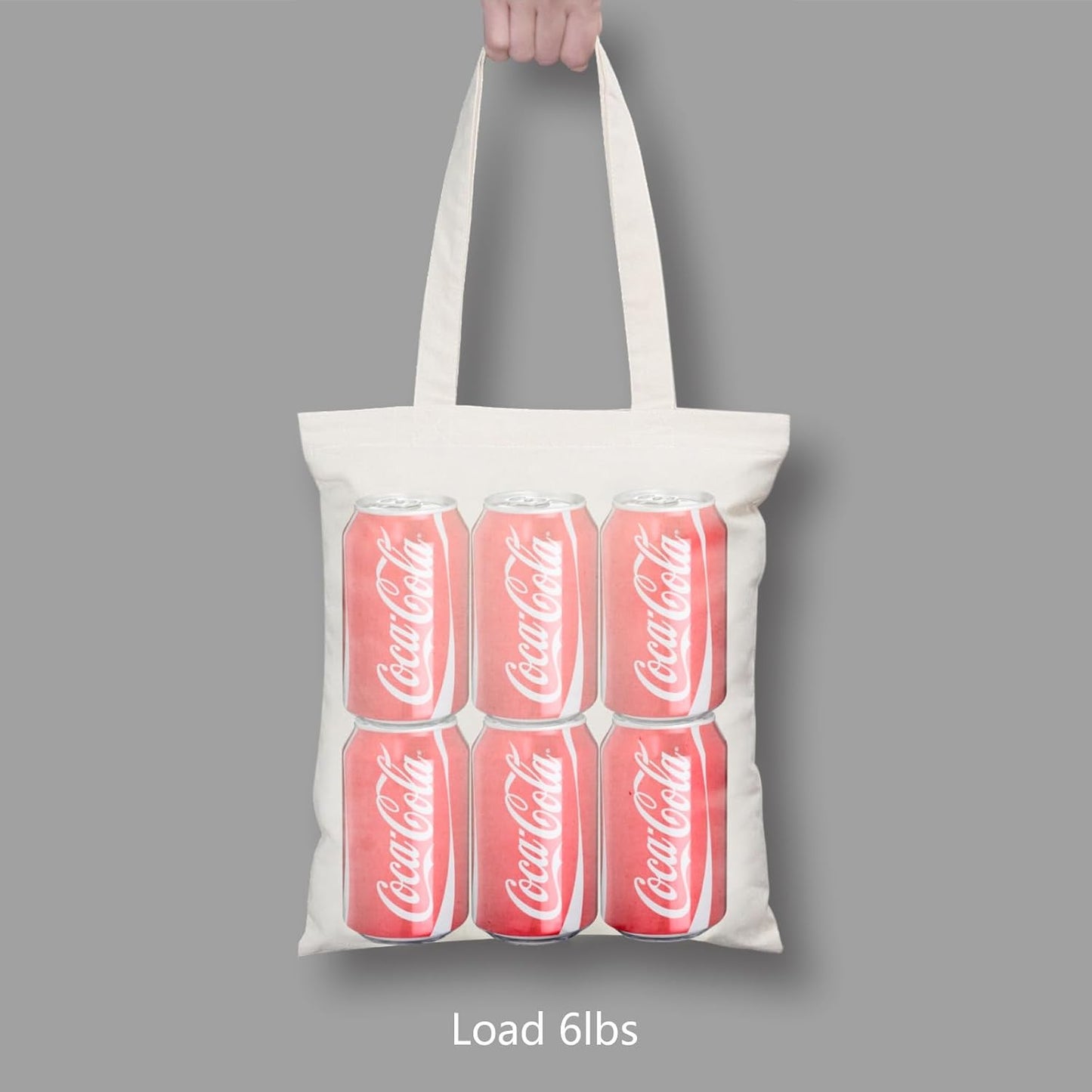TOPDesign 3 | 6 | 12 | 24 | 48 | 192 Pack Economical Cotton Tote Bags, Lightweight Medium Reusable Grocery Shopping Cloth Bags, Suitable for DIY, Advertising, Promotion, Gift, Activity (3-Pack)
