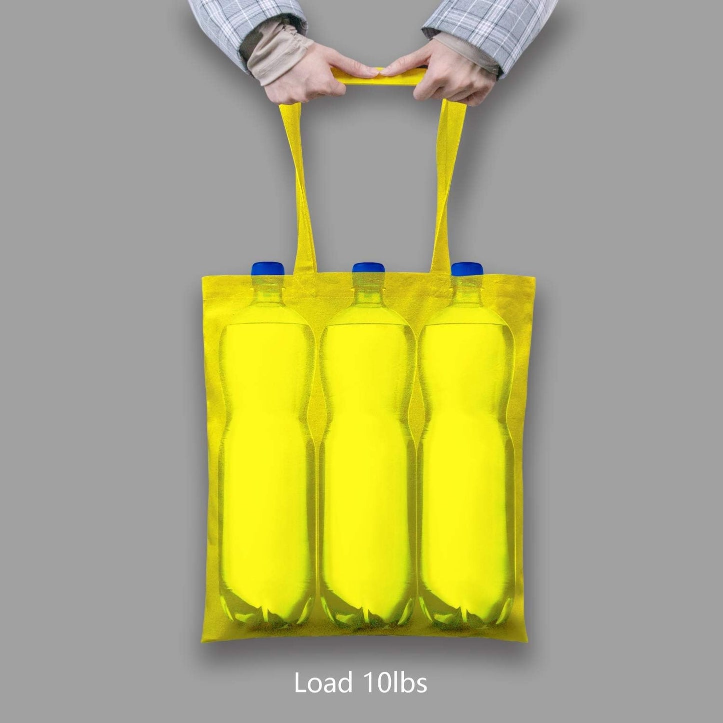 TOPDesign 3 | 6 | 12 | 24 | 48 | 192 Pack Economical Cotton Tote Bags, Lightweight Medium Reusable Grocery Shopping Cloth Bags, Suitable for DIY, Advertising, Promotion, Gift, Activity (3-Pack)