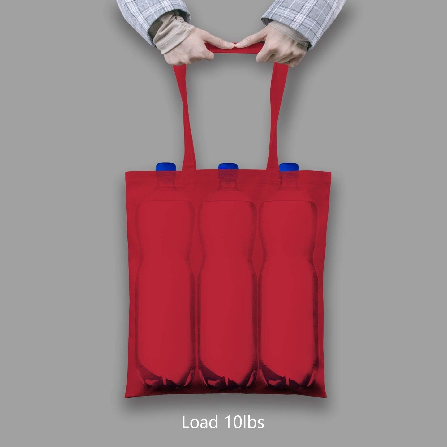 TOPDesign 3 | 6 | 12 | 24 | 48 | 192 Pack Economical Cotton Tote Bags, Lightweight Medium Reusable Grocery Shopping Cloth Bags, Suitable for DIY, Advertising, Promotion, Gift, Activity (3-Pack)