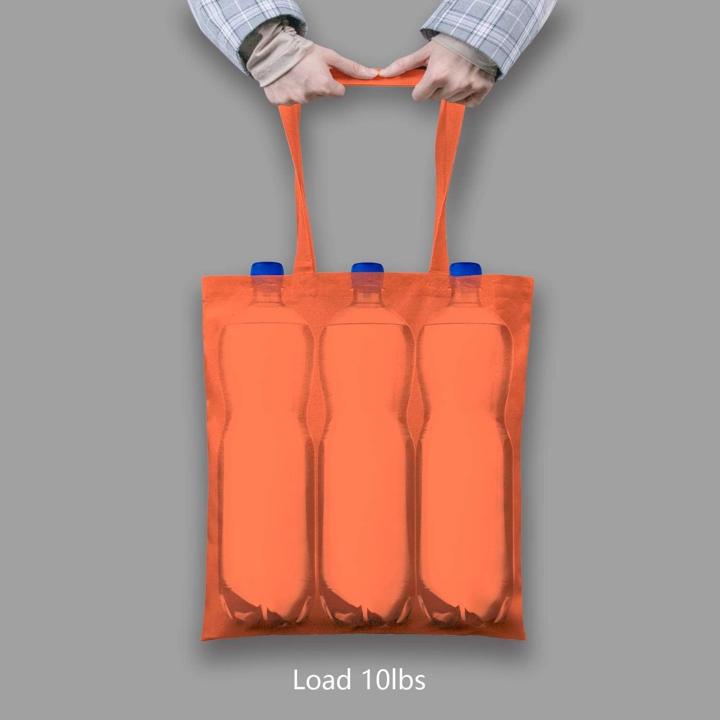 TOPDesign 3 | 6 | 12 | 24 | 48 | 192 Pack Economical Cotton Tote Bags, Lightweight Medium Reusable Grocery Shopping Cloth Bags, Suitable for DIY, Advertising, Promotion, Gift, Activity (3-Pack)