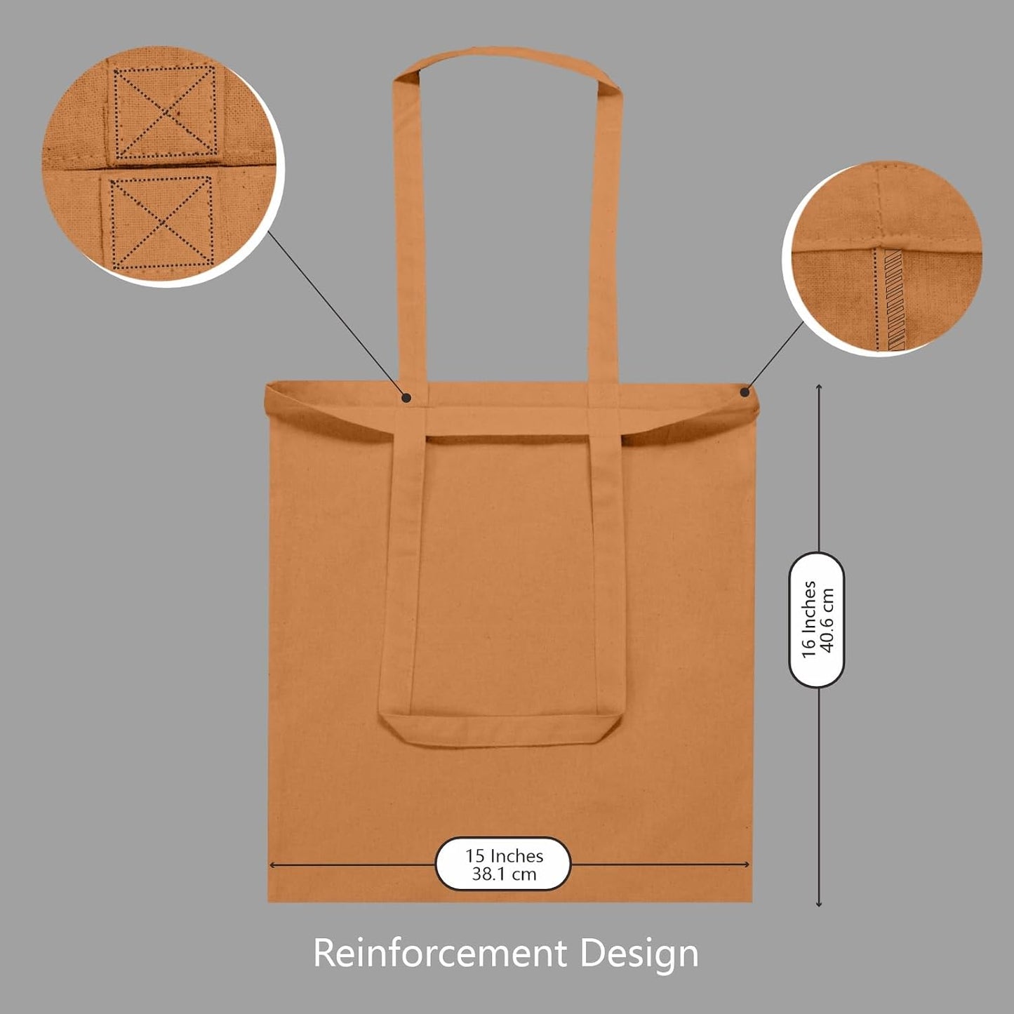TOPDesign 3 | 6 | 12 | 24 | 48 | 192 Pack Economical Cotton Tote Bags, Lightweight Medium Reusable Grocery Shopping Cloth Bags, Suitable for DIY, Advertising, Promotion, Gift, Activity (3-Pack)