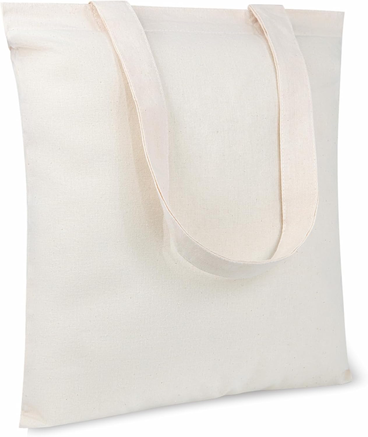 TOPDesign 3 | 6 | 12 | 24 | 48 | 192 Pack Economical Cotton Tote Bags, Lightweight Medium Reusable Grocery Shopping Cloth Bags, Suitable for DIY, Advertising, Promotion, Gift, Activity (3-Pack)