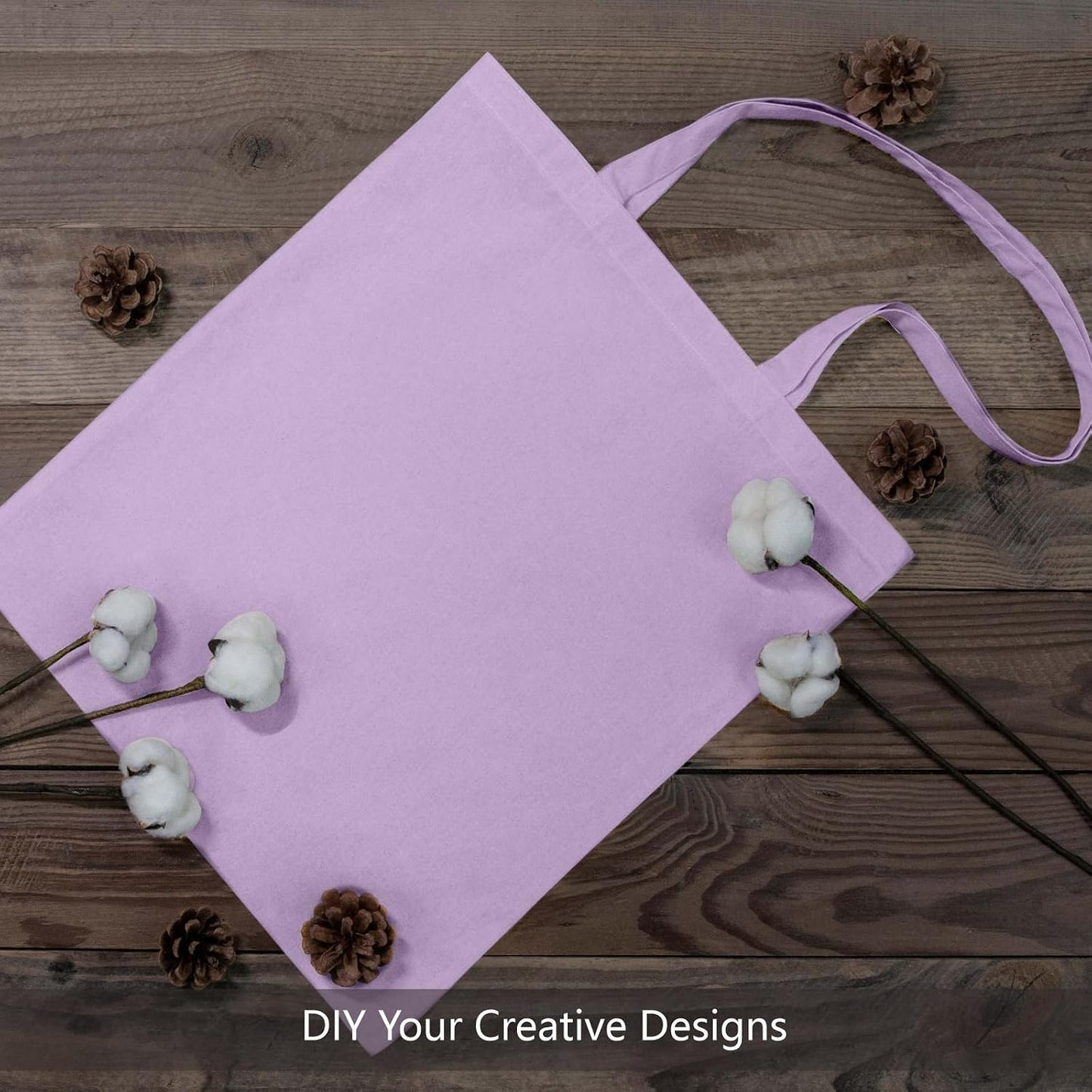 TOPDesign 3 | 6 | 12 | 24 | 48 | 192 Pack Economical Cotton Tote Bags, Lightweight Medium Reusable Grocery Shopping Cloth Bags, Suitable for DIY, Advertising, Promotion, Gift, Activity (3-Pack)