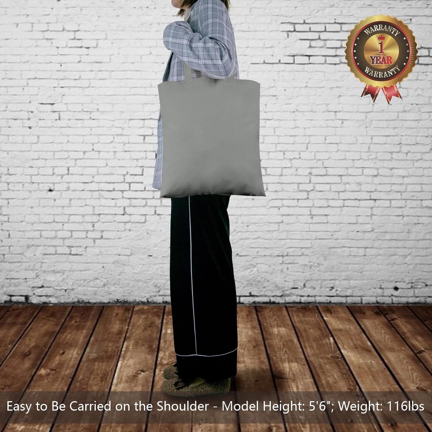 TOPDesign 3 | 6 | 12 | 24 | 48 | 192 Pack Economical Cotton Tote Bags, Lightweight Medium Reusable Grocery Shopping Cloth Bags, Suitable for DIY, Advertising, Promotion, Gift, Activity (3-Pack)