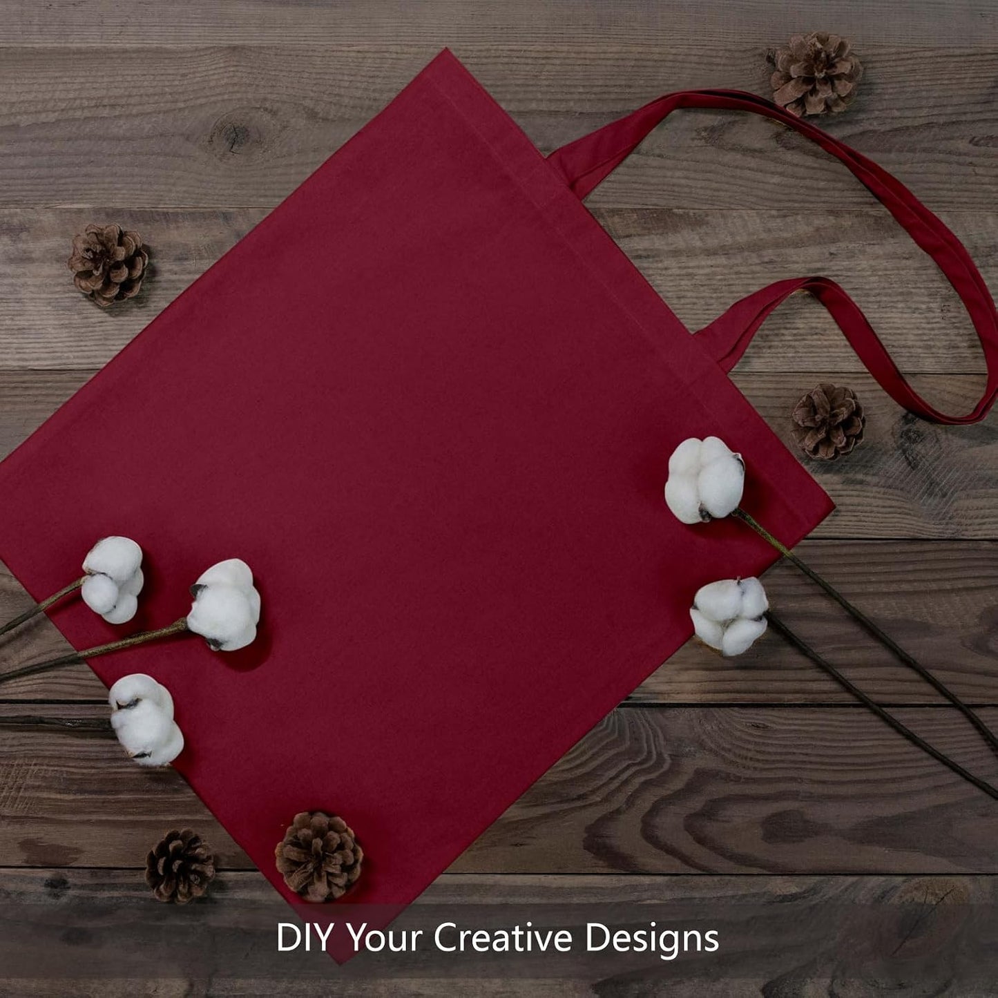TOPDesign 3 | 6 | 12 | 24 | 48 | 192 Pack Economical Cotton Tote Bags, Lightweight Medium Reusable Grocery Shopping Cloth Bags, Suitable for DIY, Advertising, Promotion, Gift, Activity (3-Pack)