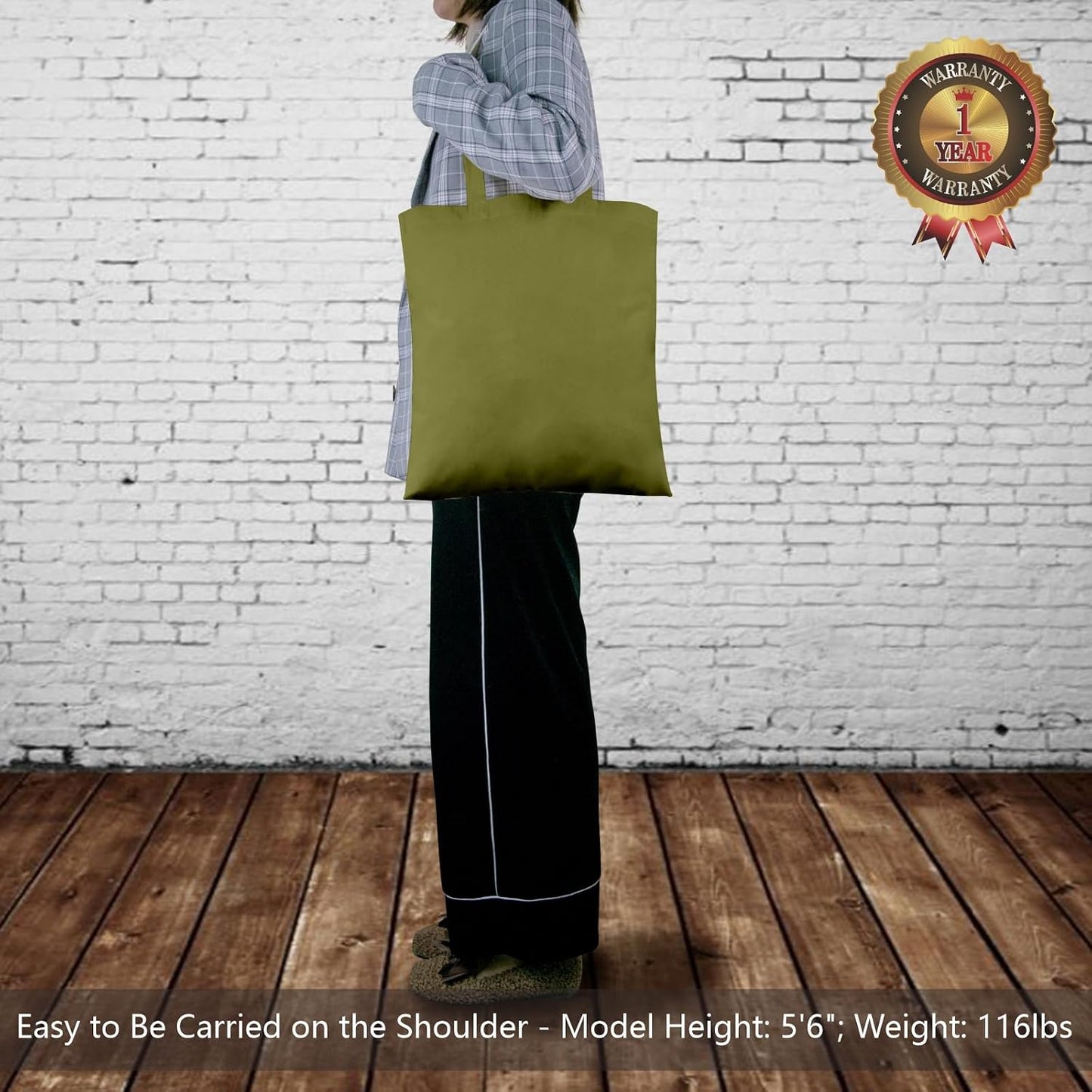 TOPDesign 3 | 6 | 12 | 24 | 48 | 192 Pack Economical Cotton Tote Bags, Lightweight Medium Reusable Grocery Shopping Cloth Bags, Suitable for DIY, Advertising, Promotion, Gift, Activity (3-Pack)