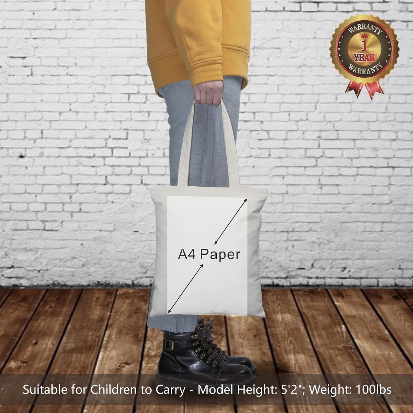 TOPDesign 3 | 6 | 12 | 24 | 48 | 192 Pack Economical Cotton Tote Bags, Lightweight Medium Reusable Grocery Shopping Cloth Bags, Suitable for DIY, Advertising, Promotion, Gift, Activity (3-Pack)