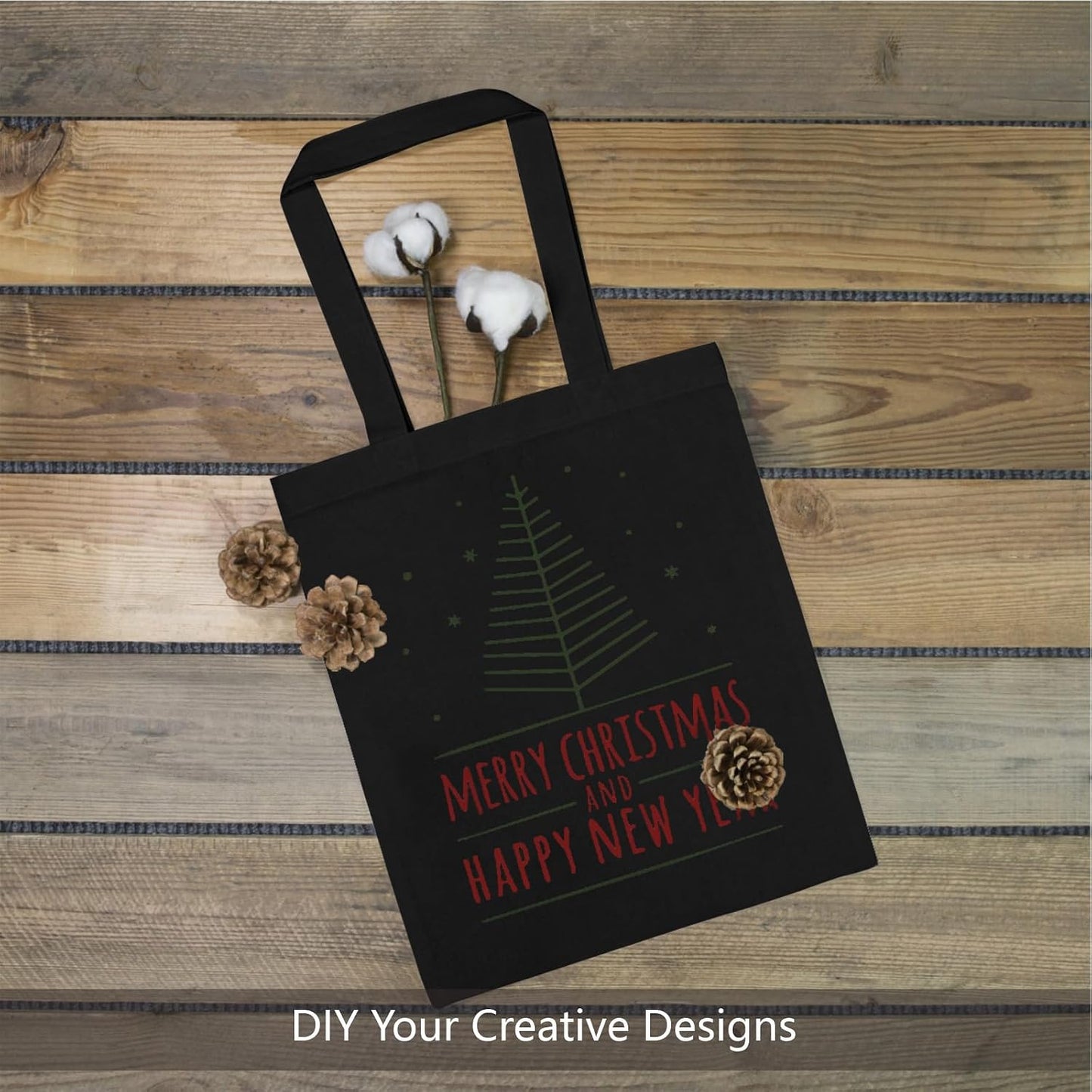 TOPDesign 3 | 6 | 12 | 24 | 48 | 192 Pack Economical Cotton Tote Bags, Lightweight Medium Reusable Grocery Shopping Cloth Bags, Suitable for DIY, Advertising, Promotion, Gift, Activity (3-Pack)