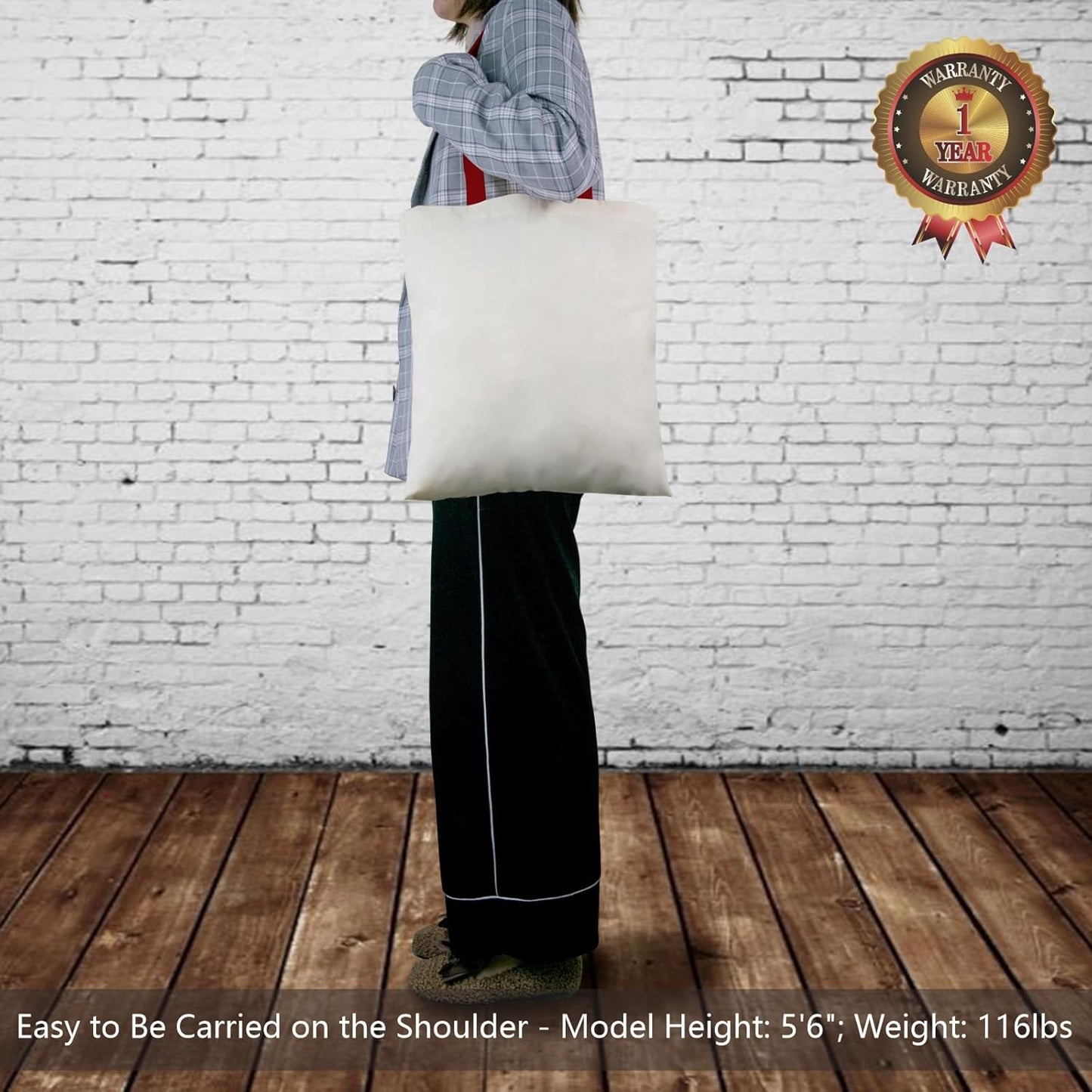 TOPDesign 3 | 6 | 12 | 24 | 48 | 192 Pack Economical Cotton Tote Bags, Lightweight Medium Reusable Grocery Shopping Cloth Bags, Suitable for DIY, Advertising, Promotion, Gift, Activity (3-Pack)