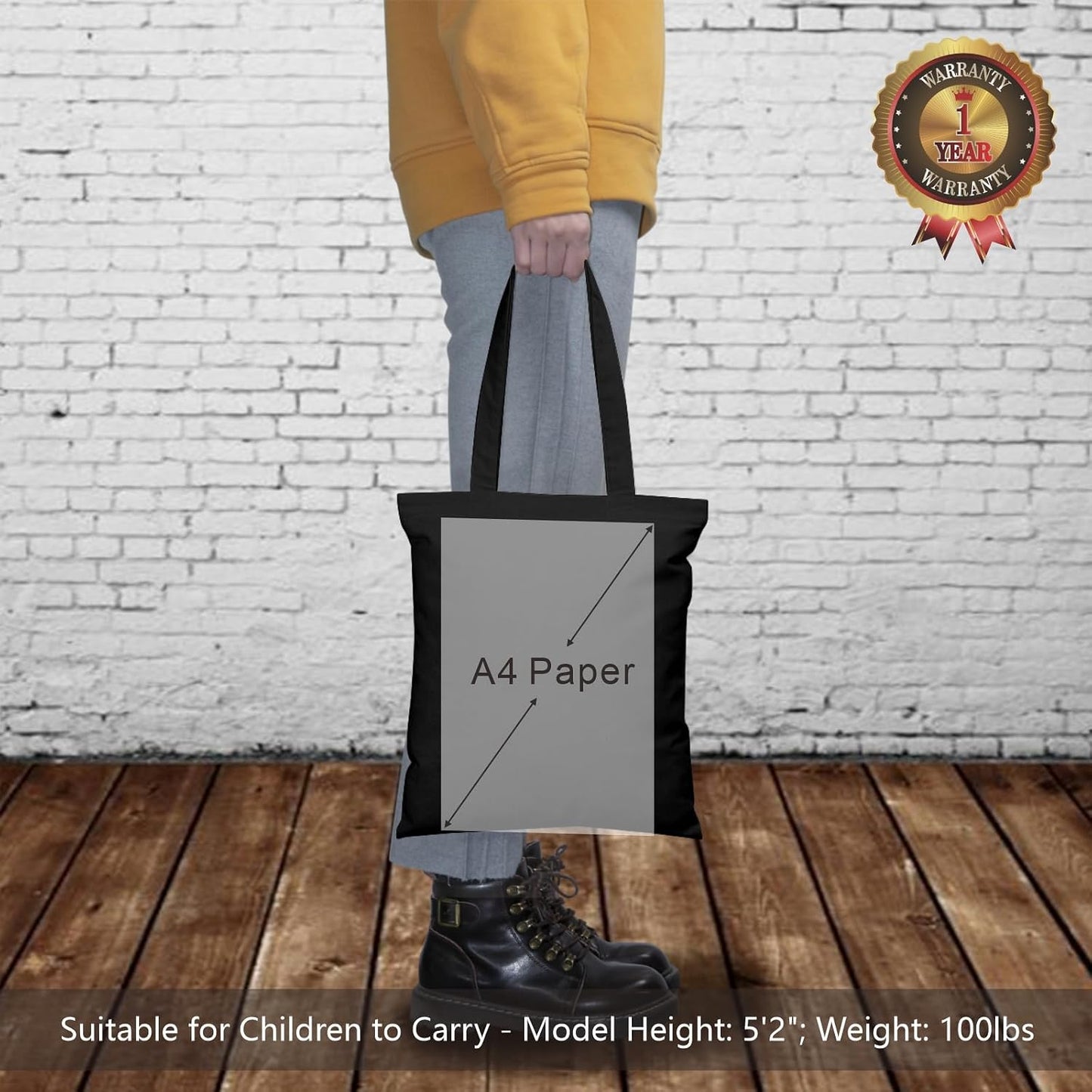 TOPDesign 3 | 6 | 12 | 24 | 48 | 192 Pack Economical Cotton Tote Bags, Lightweight Medium Reusable Grocery Shopping Cloth Bags, Suitable for DIY, Advertising, Promotion, Gift, Activity (3-Pack)