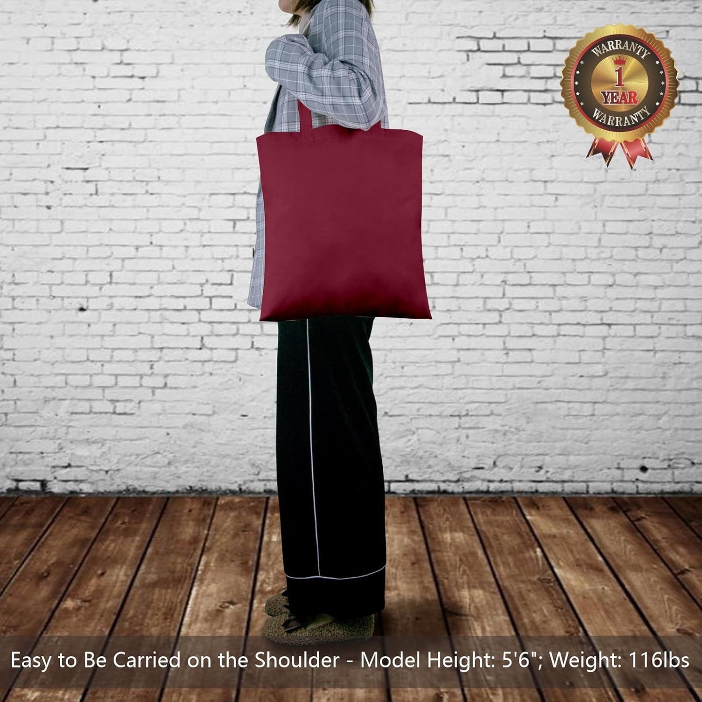 TOPDesign 3 | 6 | 12 | 24 | 48 | 192 Pack Economical Cotton Tote Bags, Lightweight Medium Reusable Grocery Shopping Cloth Bags, Suitable for DIY, Advertising, Promotion, Gift, Activity (3-Pack)
