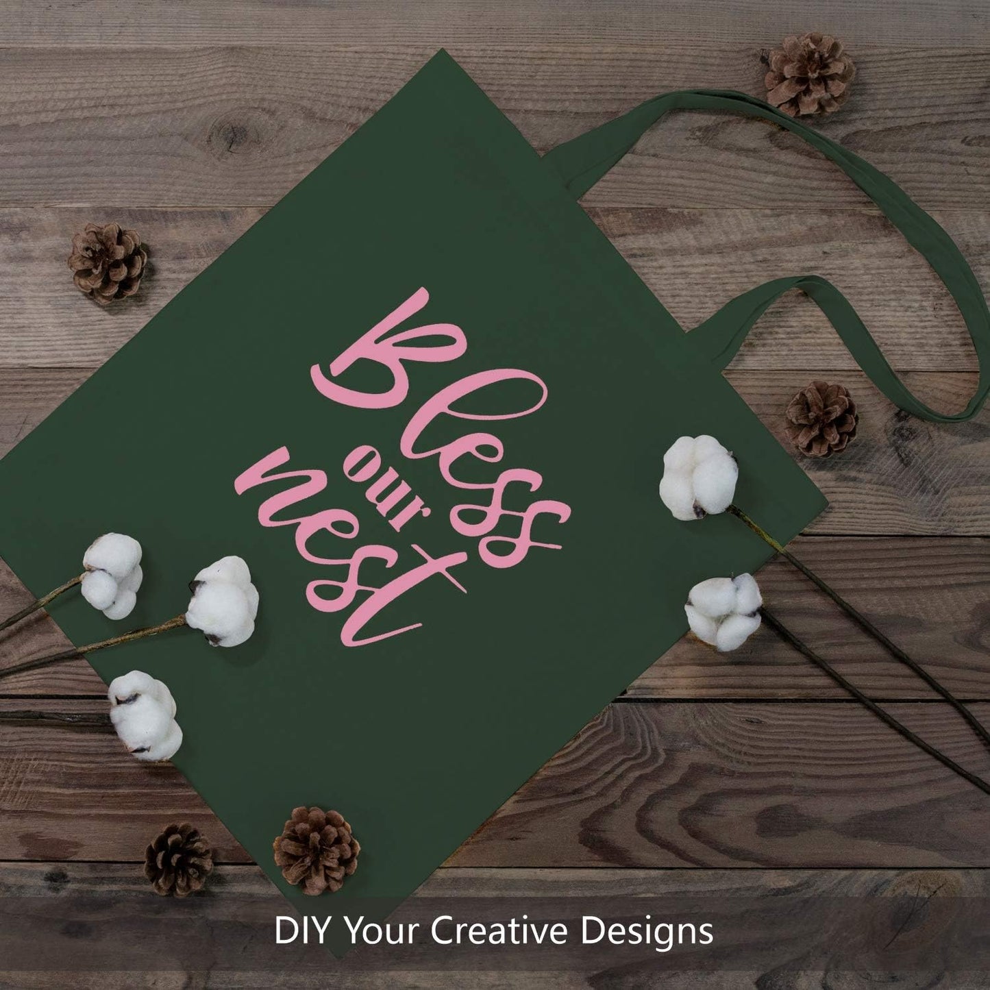 TOPDesign 3 | 6 | 12 | 24 | 48 | 192 Pack Economical Cotton Tote Bags, Lightweight Medium Reusable Grocery Shopping Cloth Bags, Suitable for DIY, Advertising, Promotion, Gift, Activity (3-Pack)