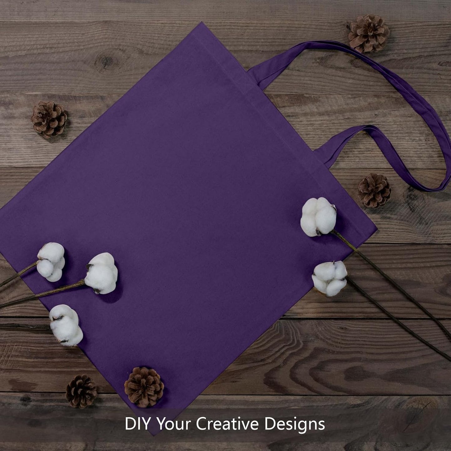 TOPDesign 3 | 6 | 12 | 24 | 48 | 192 Pack Economical Cotton Tote Bags, Lightweight Medium Reusable Grocery Shopping Cloth Bags, Suitable for DIY, Advertising, Promotion, Gift, Activity (3-Pack)