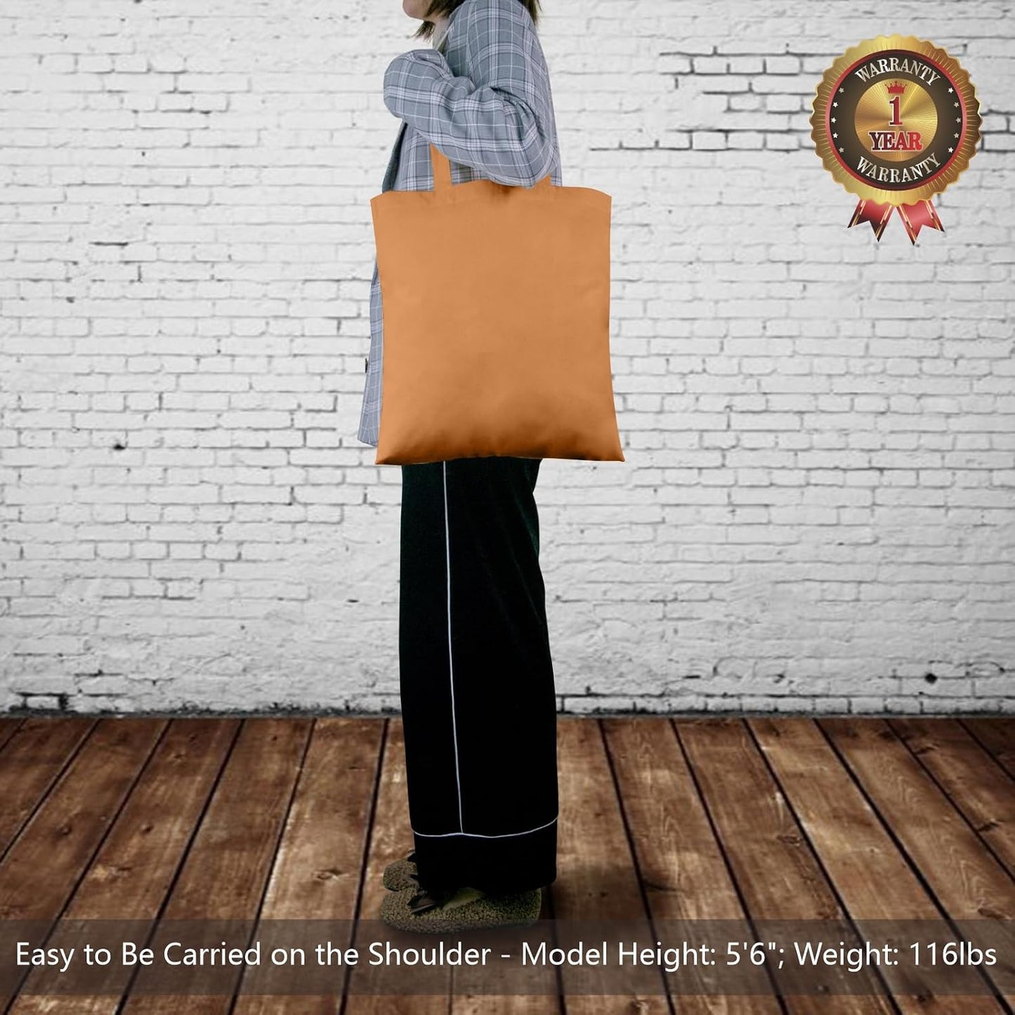 TOPDesign 3 | 6 | 12 | 24 | 48 | 192 Pack Economical Cotton Tote Bags, Lightweight Medium Reusable Grocery Shopping Cloth Bags, Suitable for DIY, Advertising, Promotion, Gift, Activity (3-Pack)